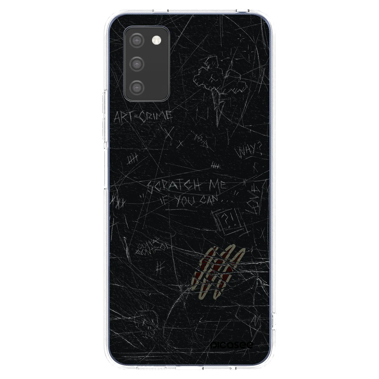 Picasee Samsung Galaxy A03s A037G Hülle - Transparentes Silikon - SCRATCH