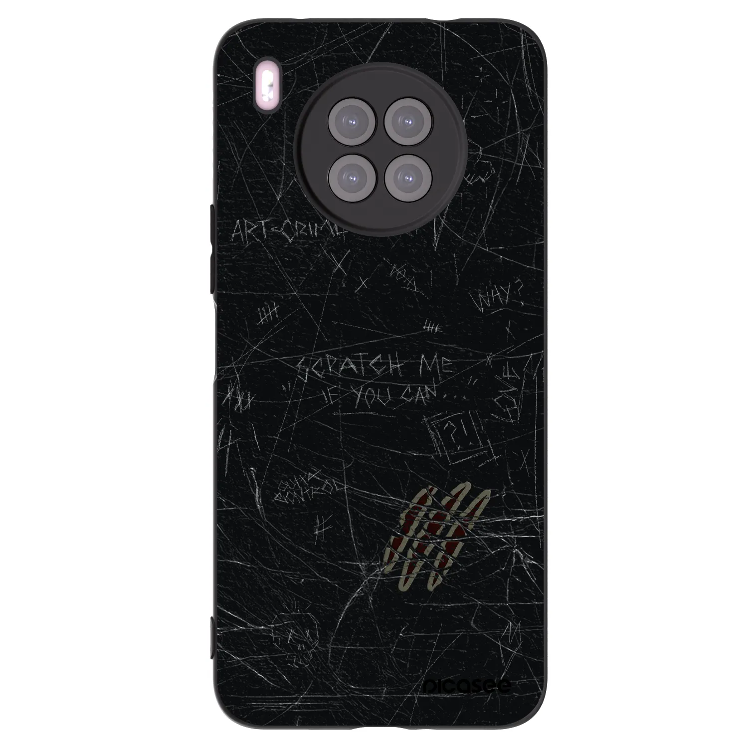 Picasee Huawei Nova 8i Hülle - Schwarzes Silikon - SCRATCH