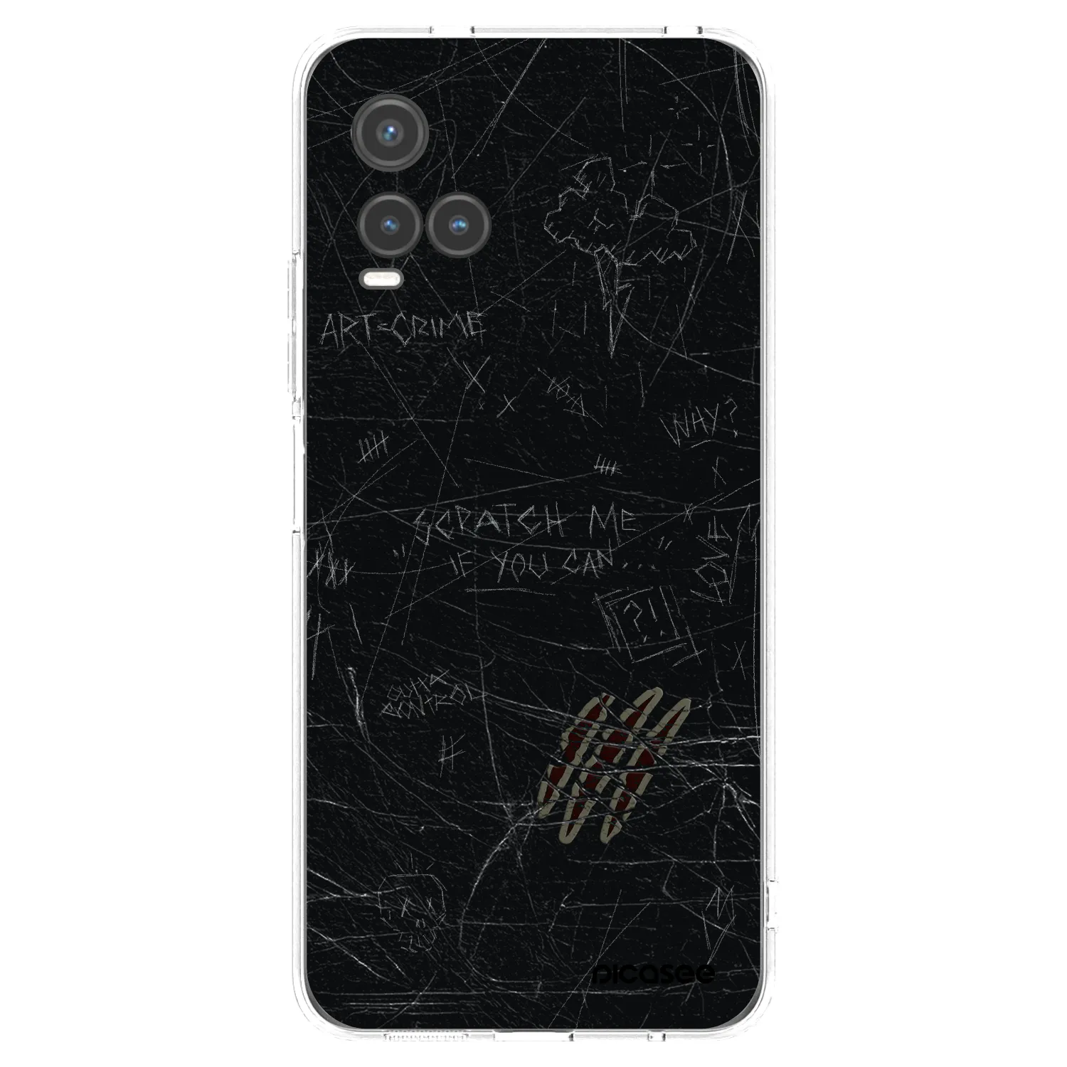 Picasee Vivo Y33s Hülle - Transparentes Silikon - SCRATCH