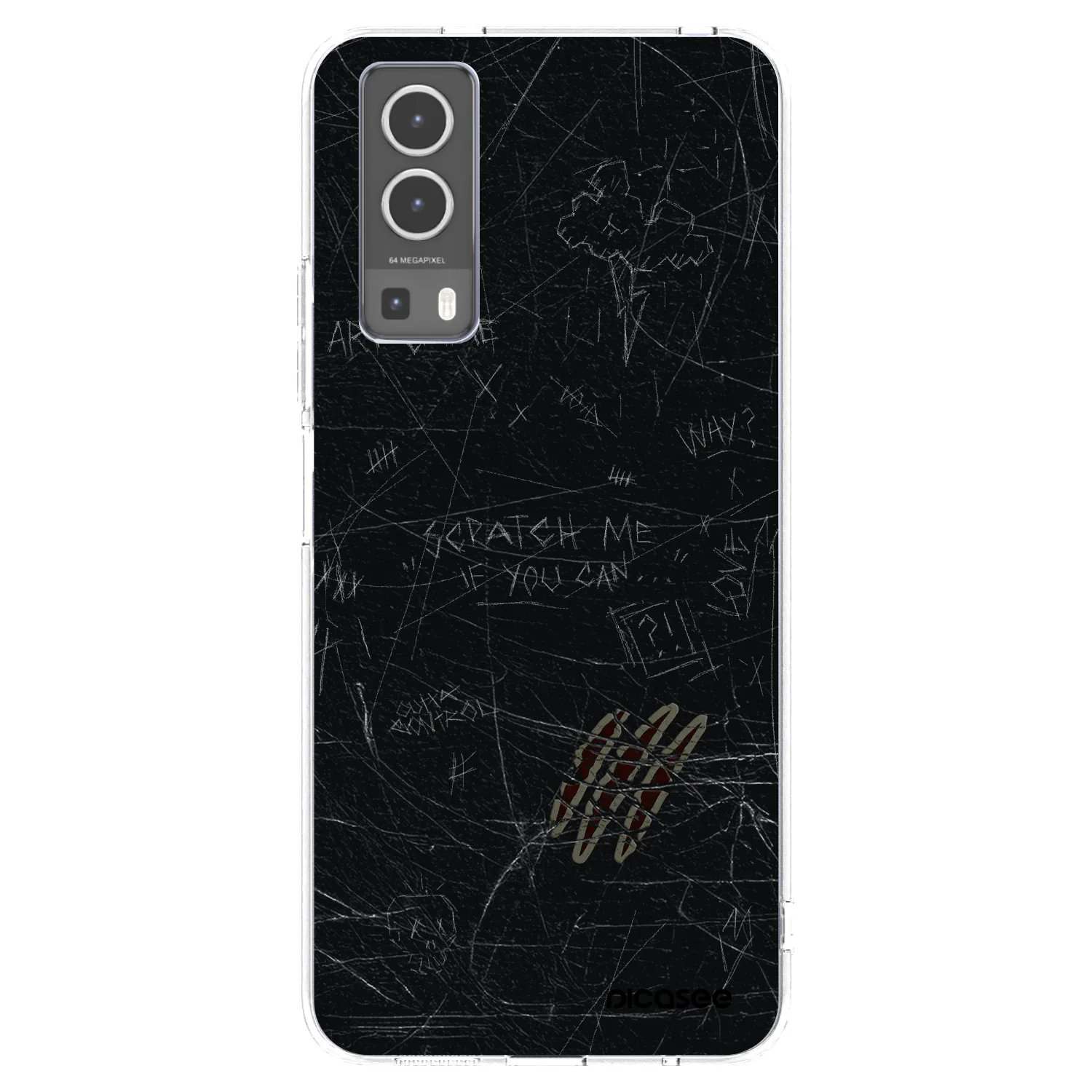Picasee Vivo Y72 5G Hülle - Transparentes Silikon - SCRATCH