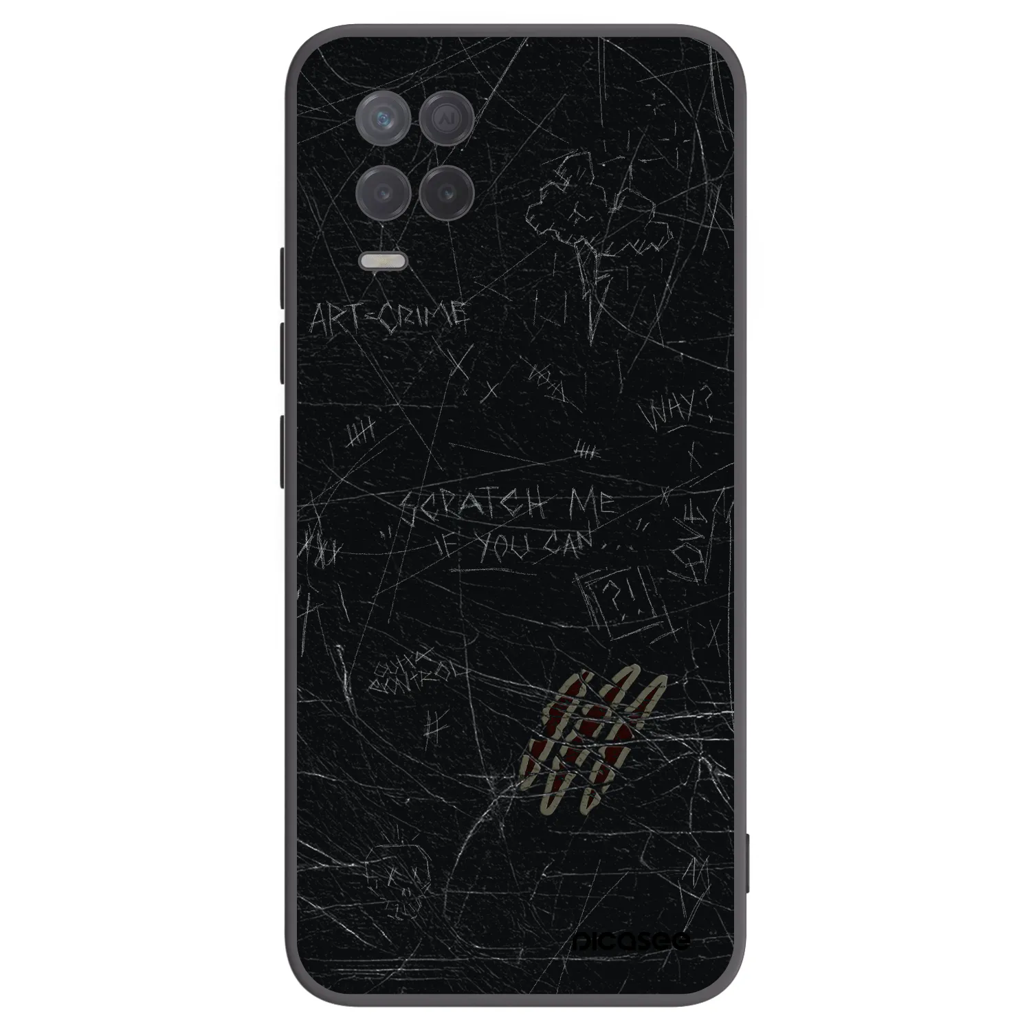 Picasee Realme 8 5G Hülle - Schwarzes Silikon - SCRATCH