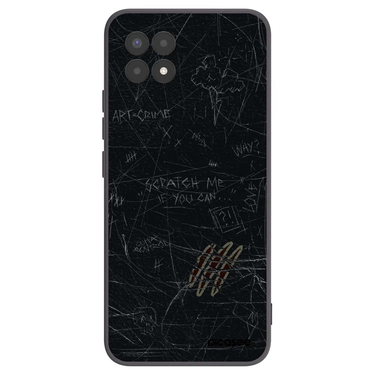 Picasee Realme 8i Hülle - Schwarzes Silikon - SCRATCH