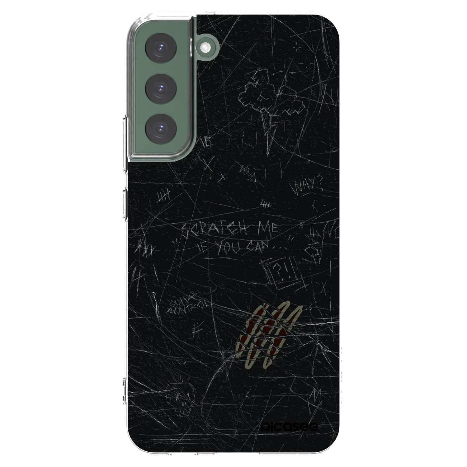 Picasee Samsung Galaxy S22+ 5G Hülle - Transparentes Silikon - SCRATCH