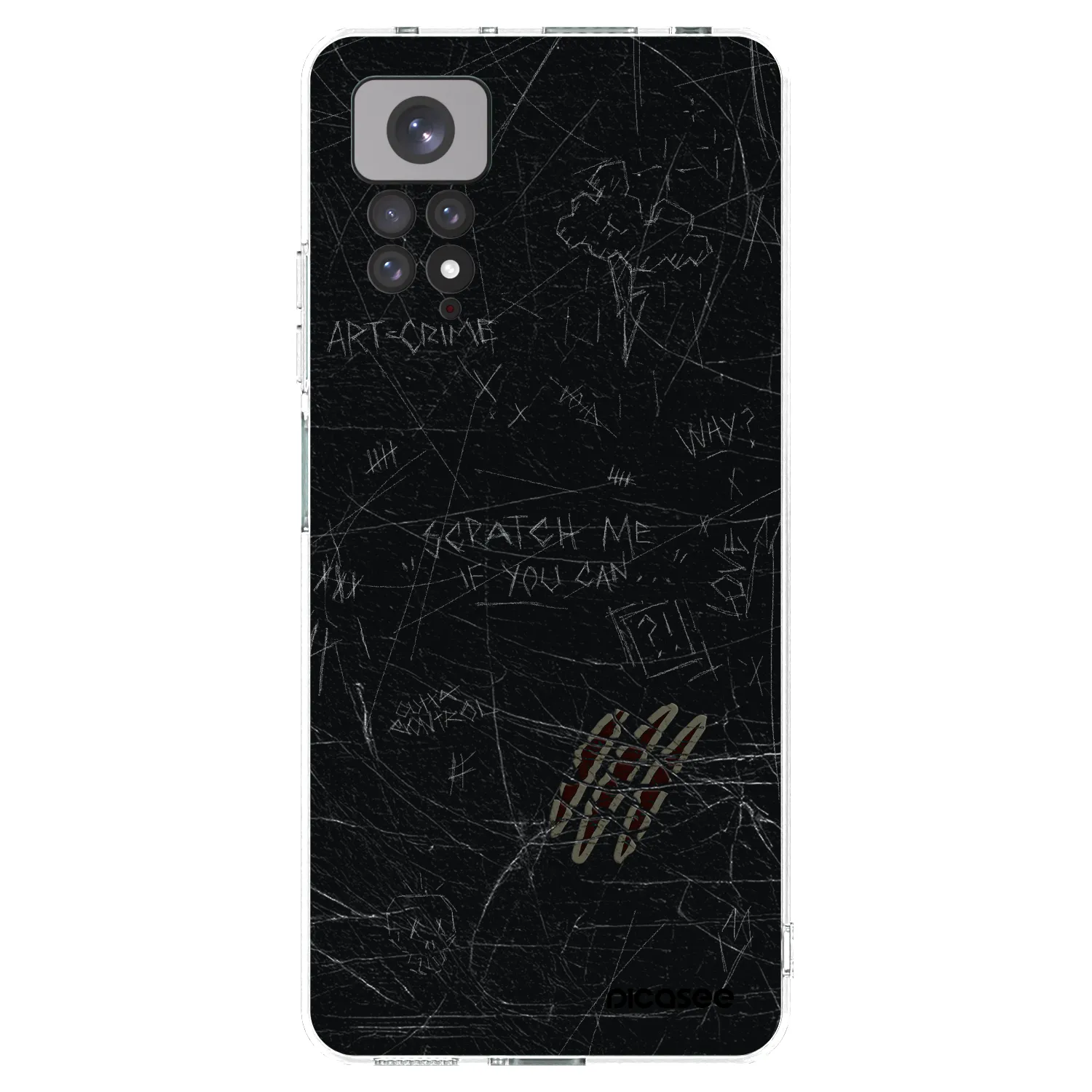 Picasee Xiaomi Redmi Note 11 Hülle - Transparentes Silikon - SCRATCH