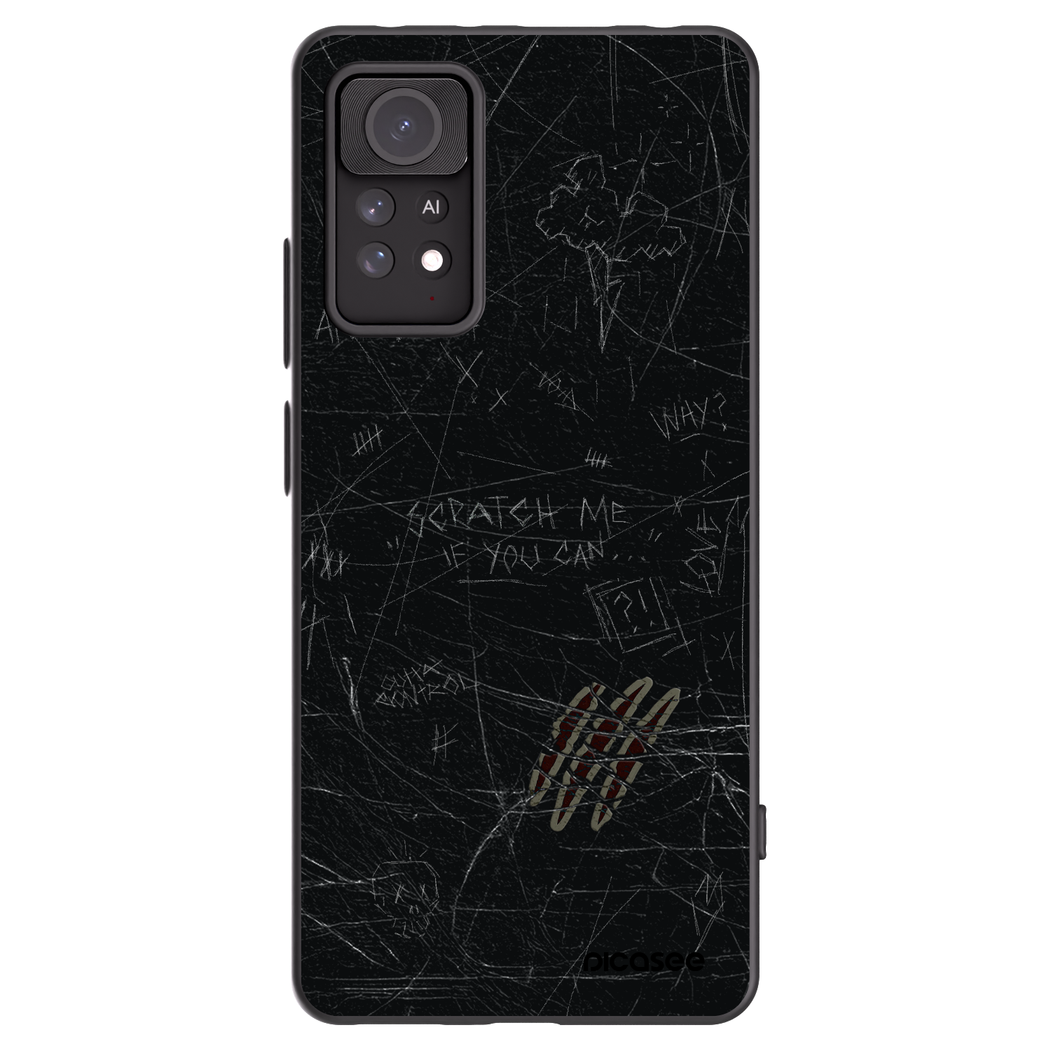 Picasee Xiaomi Redmi Note 11 Pro 5G Hülle - Schwarzes Silikon - SCRATCH