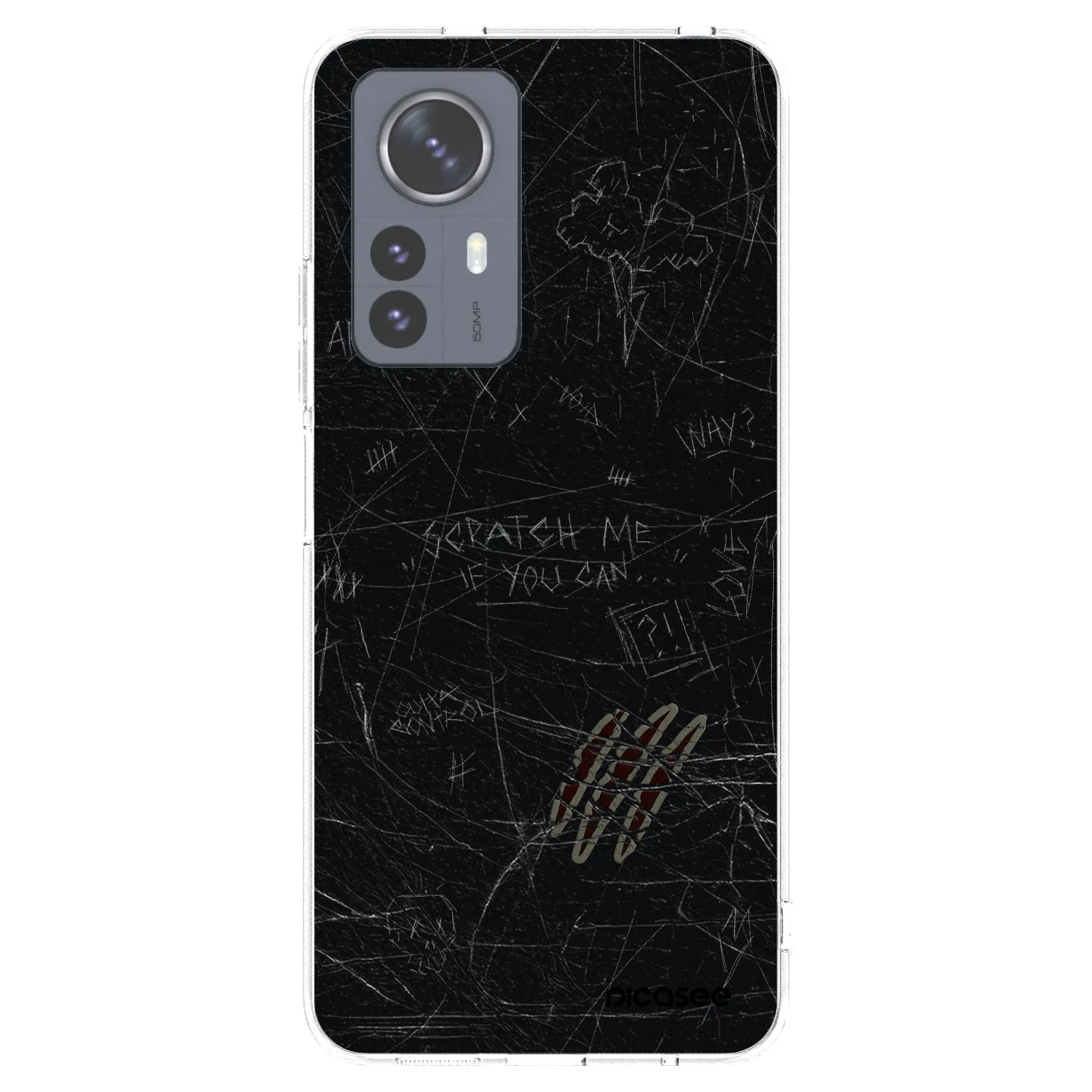 Picasee Xiaomi 12 Pro Hülle - Transparentes Silikon - SCRATCH