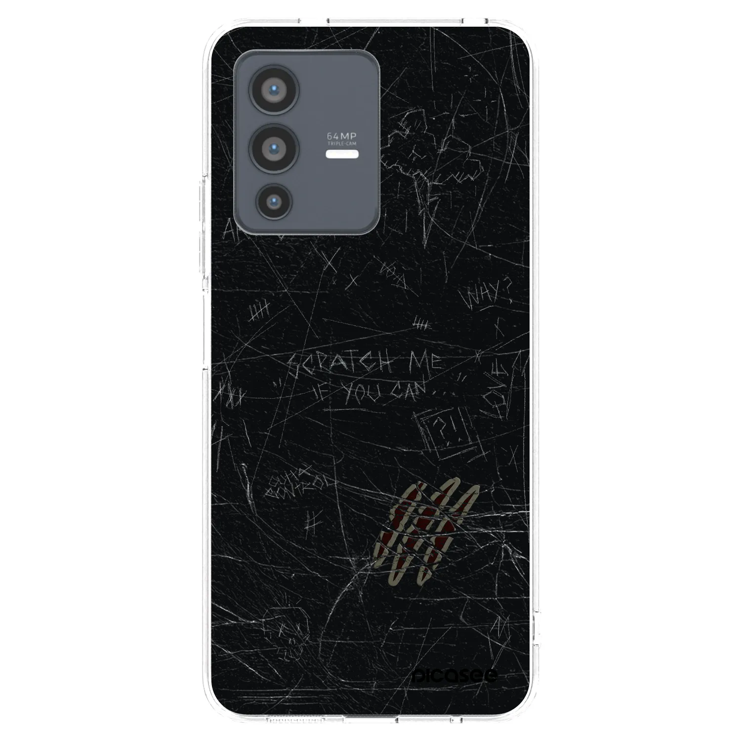 Picasee Vivo V23 5G Hülle - Transparentes Silikon - SCRATCH