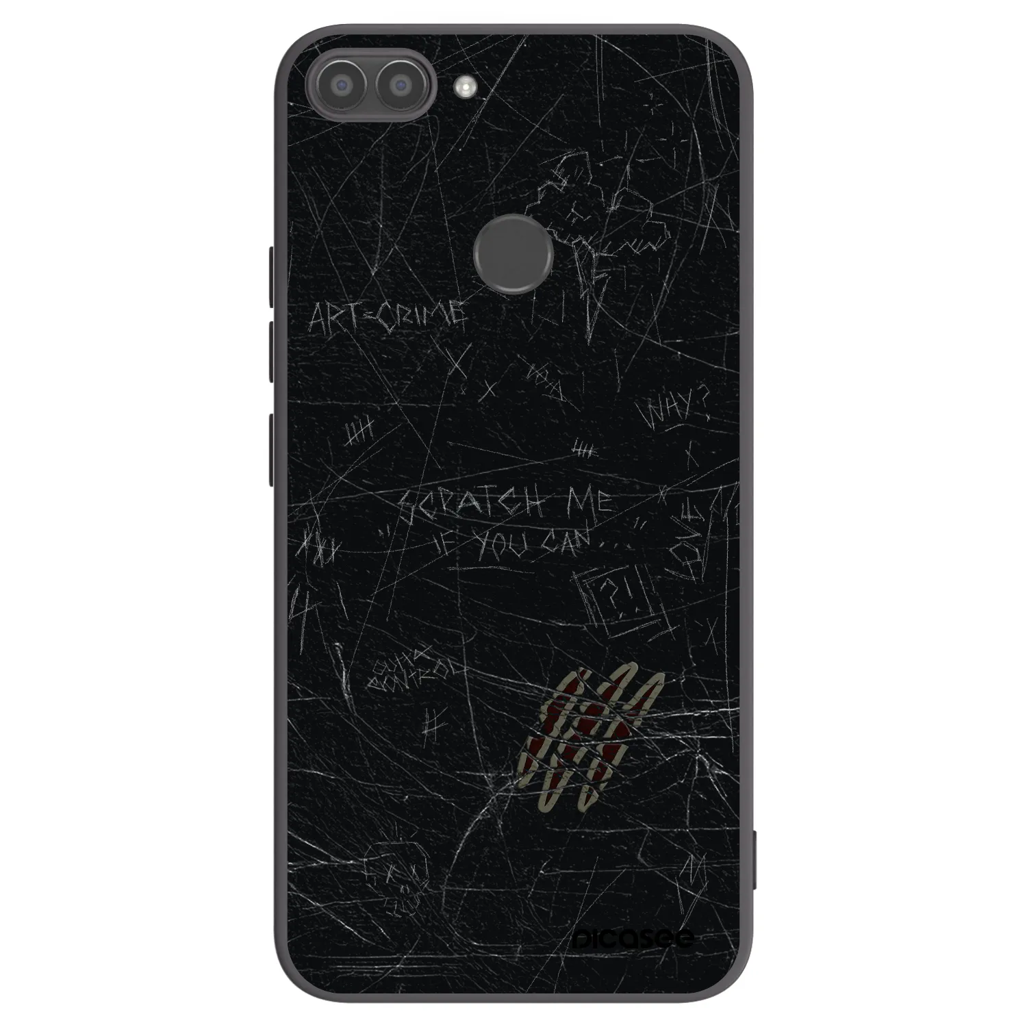 Picasee Huawei P Smart Hülle - Schwarzes Silikon - SCRATCH