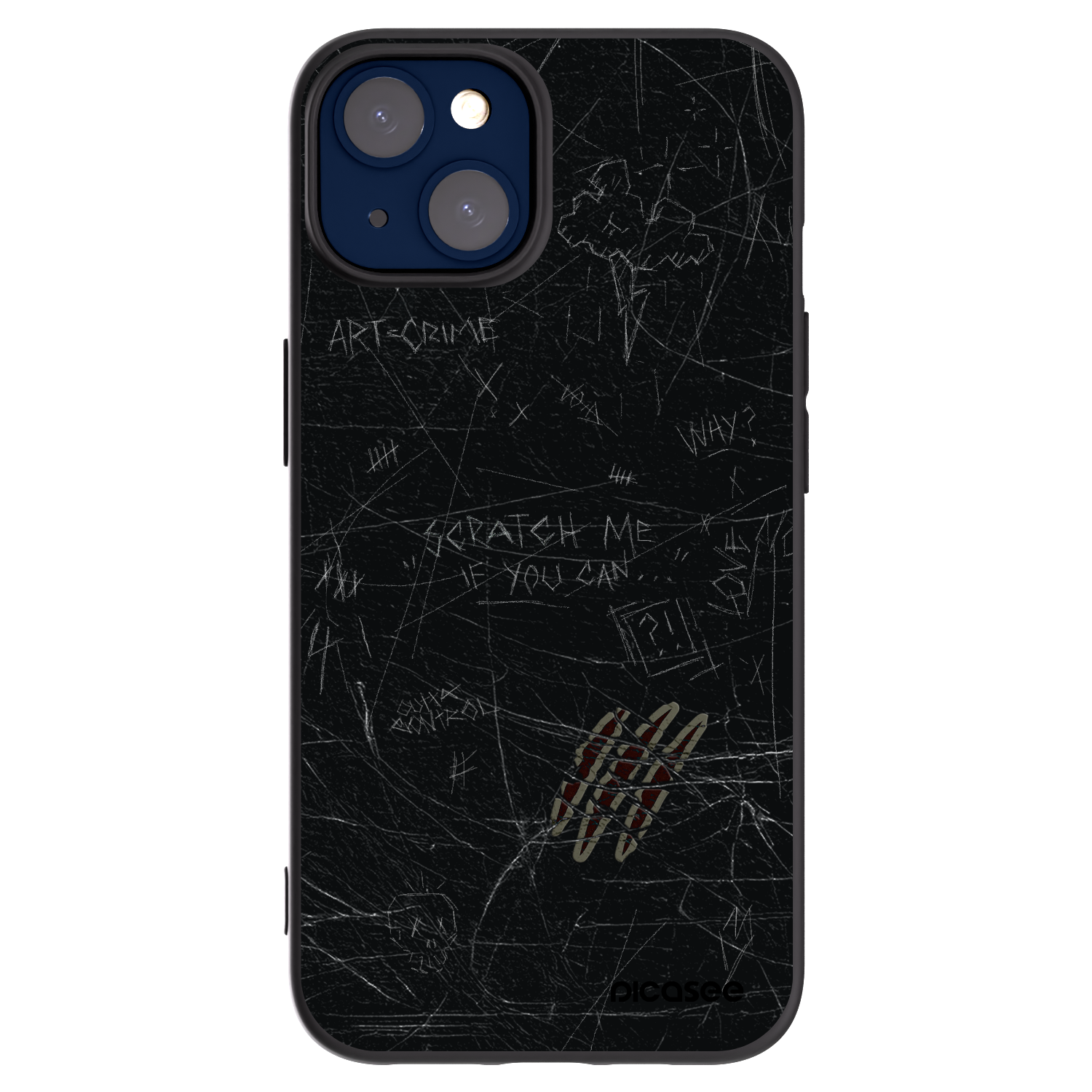 Picasee Apple iPhone 14 Hülle - Schwarzes Silikon - SCRATCH