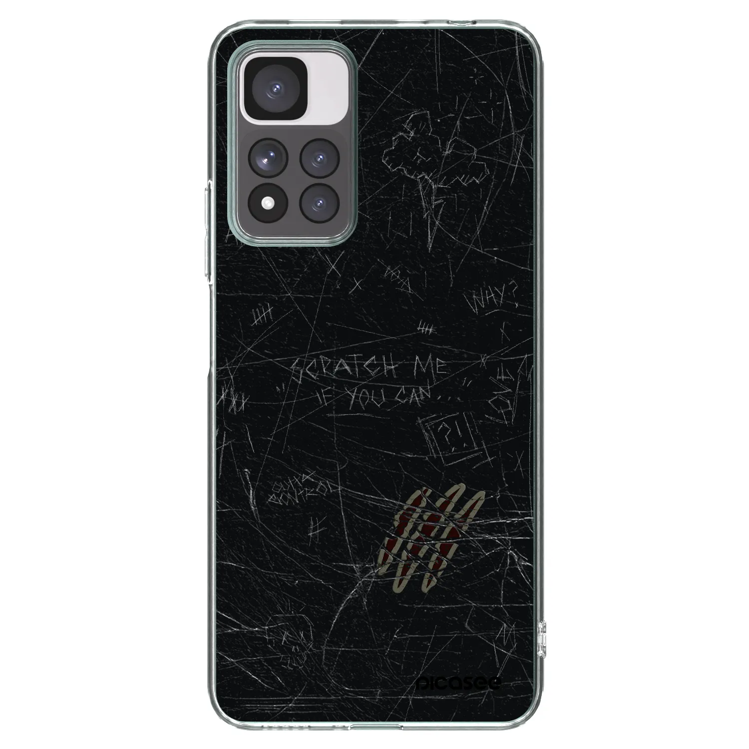 Picasee Xiaomi Redmi Note 11 Pro+ 5G Hülle - Transparentes Silikon - SCRATCH