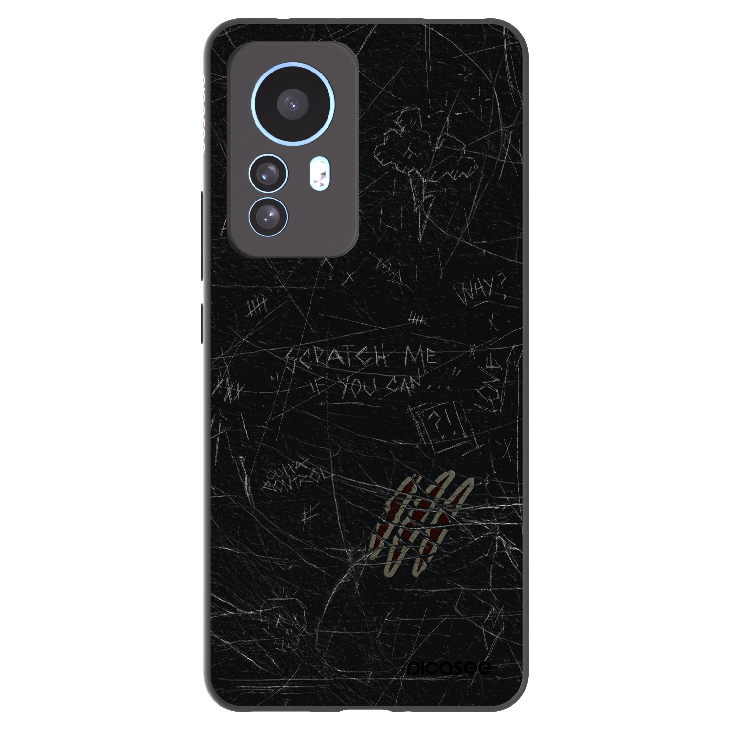 Picasee Xiaomi 12T Pro Hülle - Schwarzes Silikon - SCRATCH