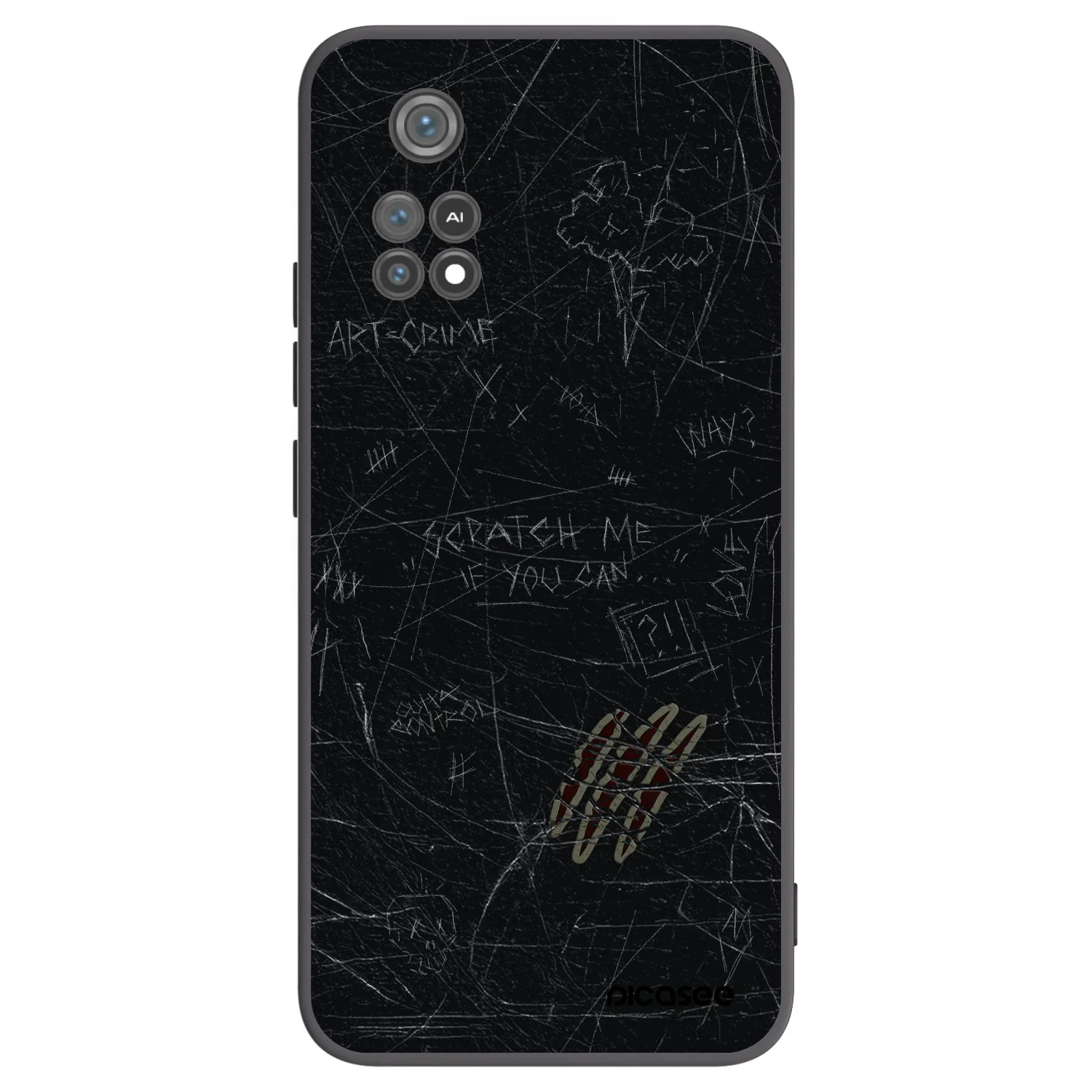 Picasee Xiaomi Poco M4 Pro Hülle - Schwarzes Silikon - SCRATCH