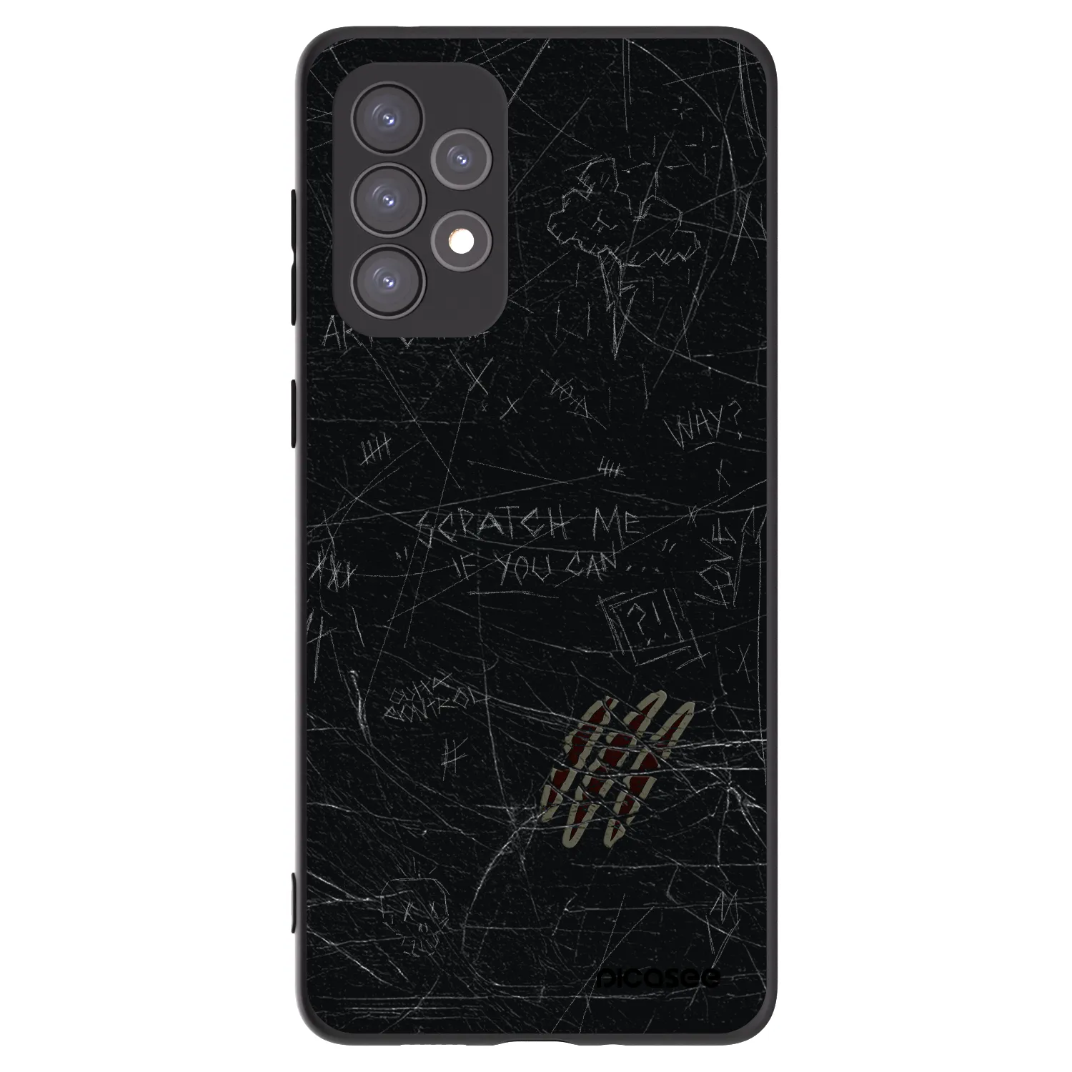 Picasee Samsung Galaxy A73 5G Hülle - Schwarzes Silikon - SCRATCH