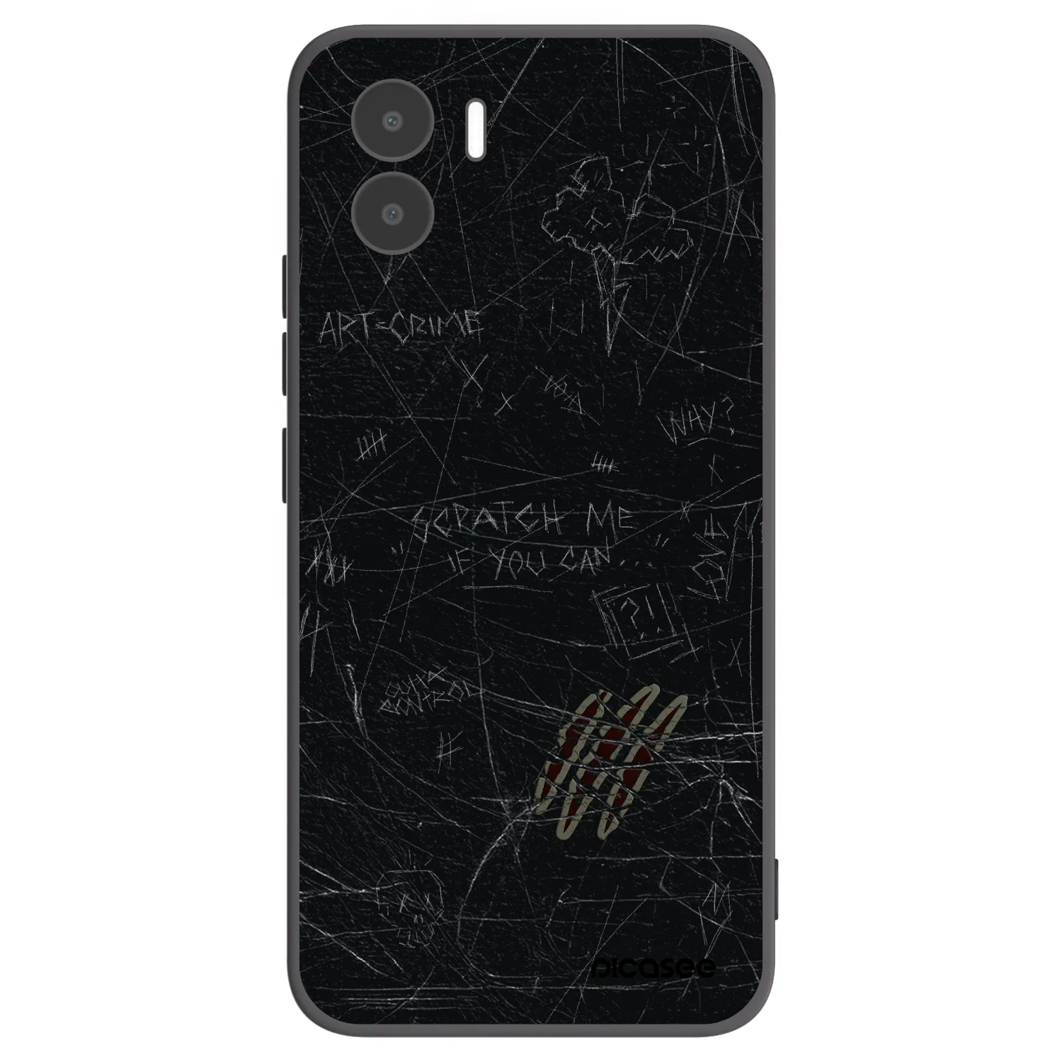 Picasee Xiaomi Redmi A1 Hülle - Schwarzes Silikon - SCRATCH