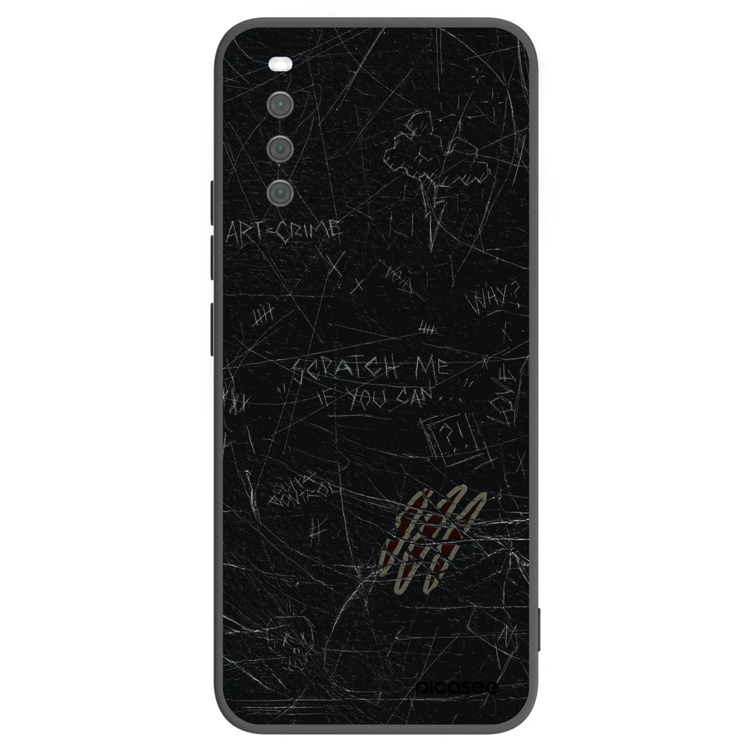 Picasee Sony Xperia 10 III Hülle - Schwarzes Silikon - SCRATCH