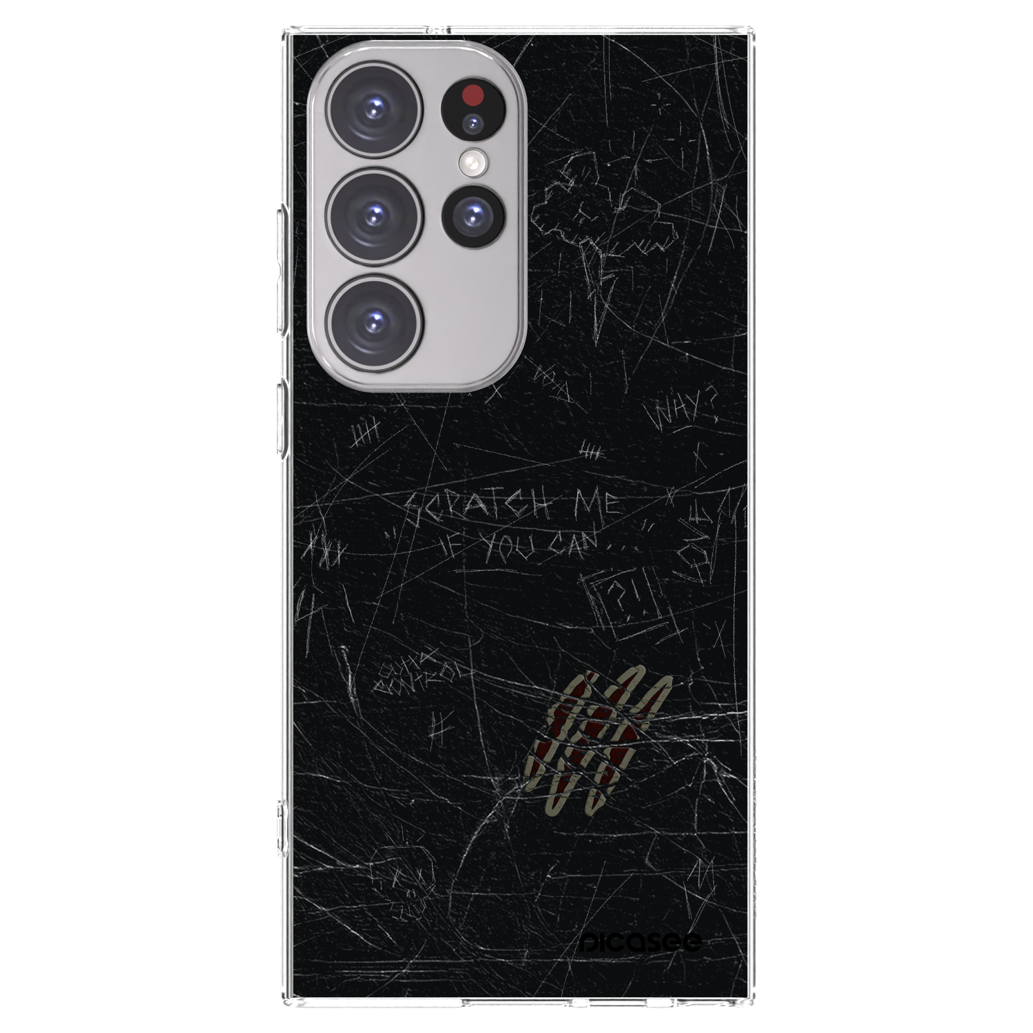 Picasee Samsung Galaxy S23 Ultra 5G Hülle - Transparentes Silikon - SCRATCH