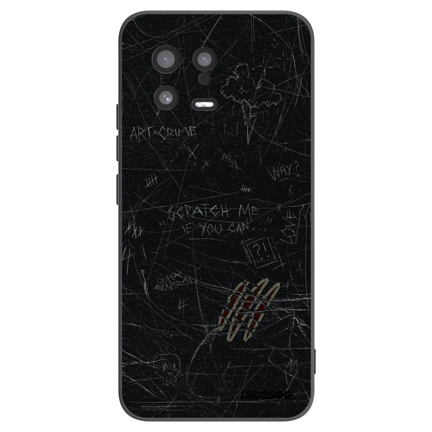 Picasee Xiaomi 13 Hülle - Schwarzes Silikon - SCRATCH