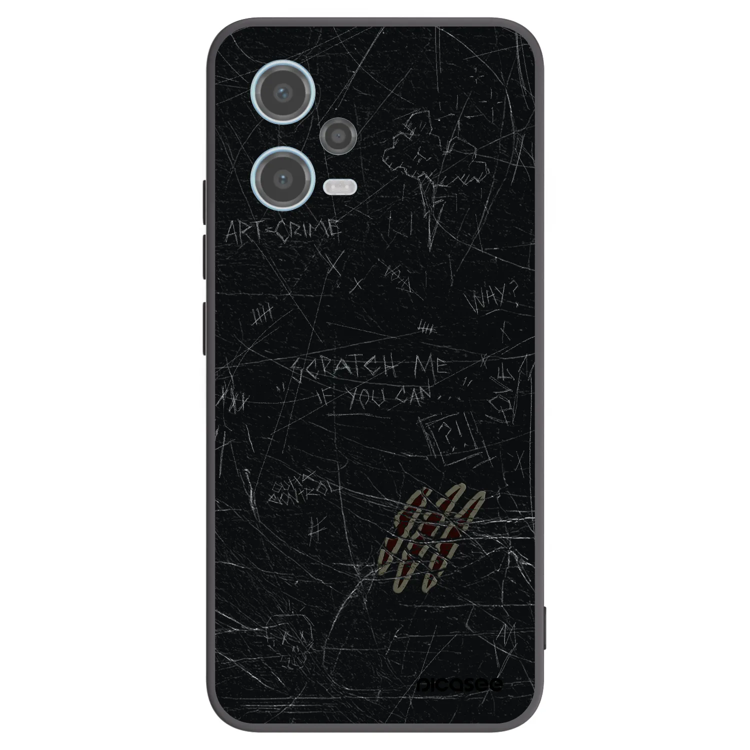 Picasee Xiaomi Redmi Note 12 5G Hülle - Schwarzes Silikon - SCRATCH