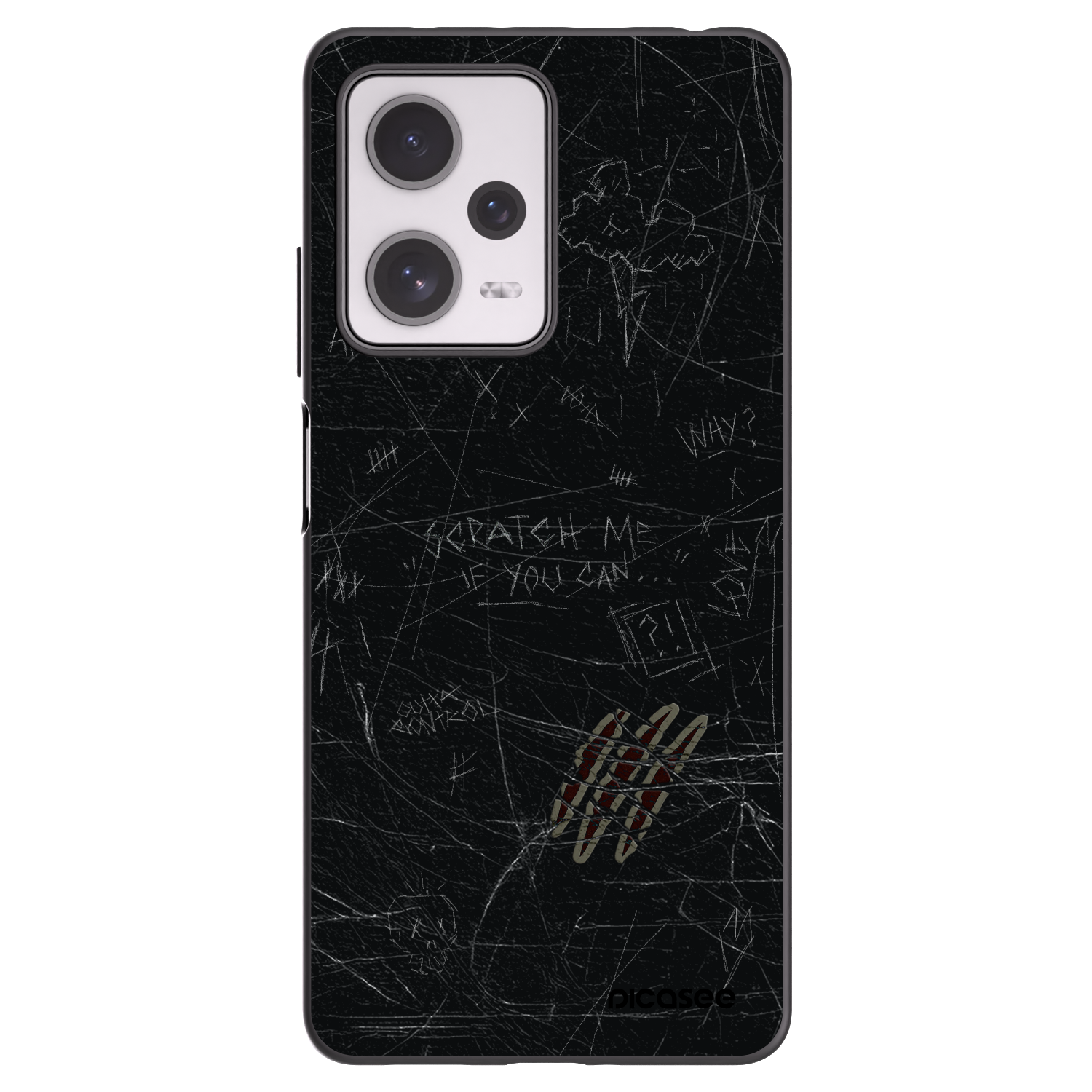Picasee Xiaomi Redmi Note 12 Pro+ 5G Hülle - Schwarzes Silikon - SCRATCH