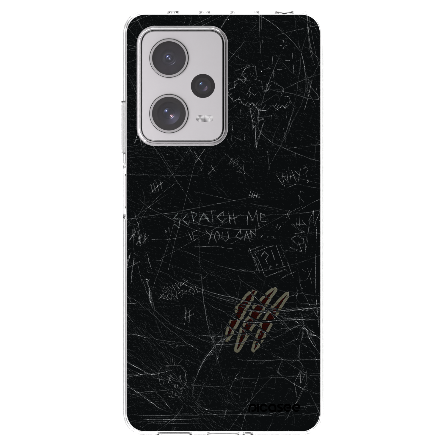 Picasee Xiaomi Redmi Note 12 Pro+ 5G Hülle - Transparentes Silikon - SCRATCH