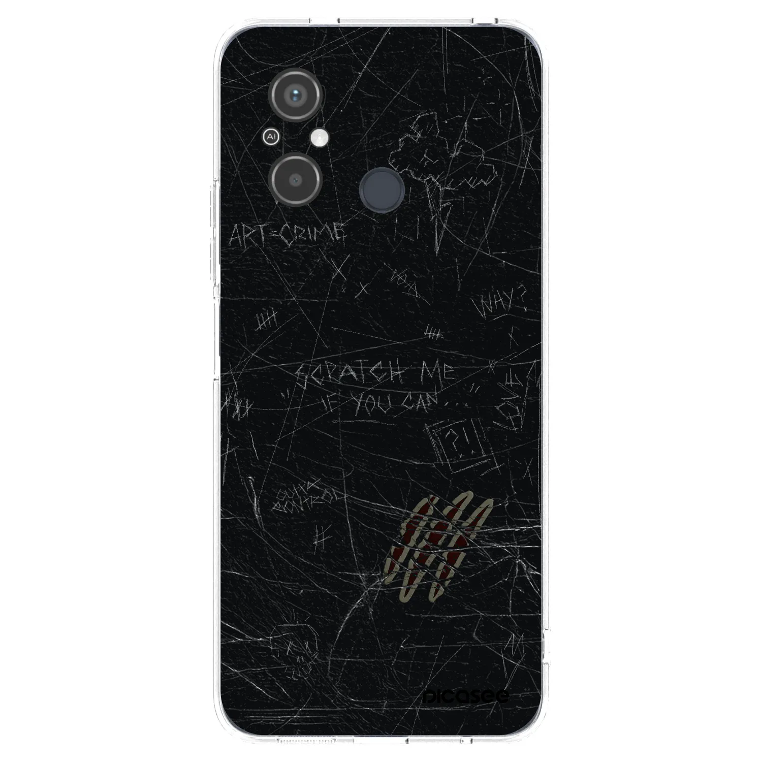 Picasee Xiaomi Redmi 12C Hülle - Transparentes Silikon - SCRATCH