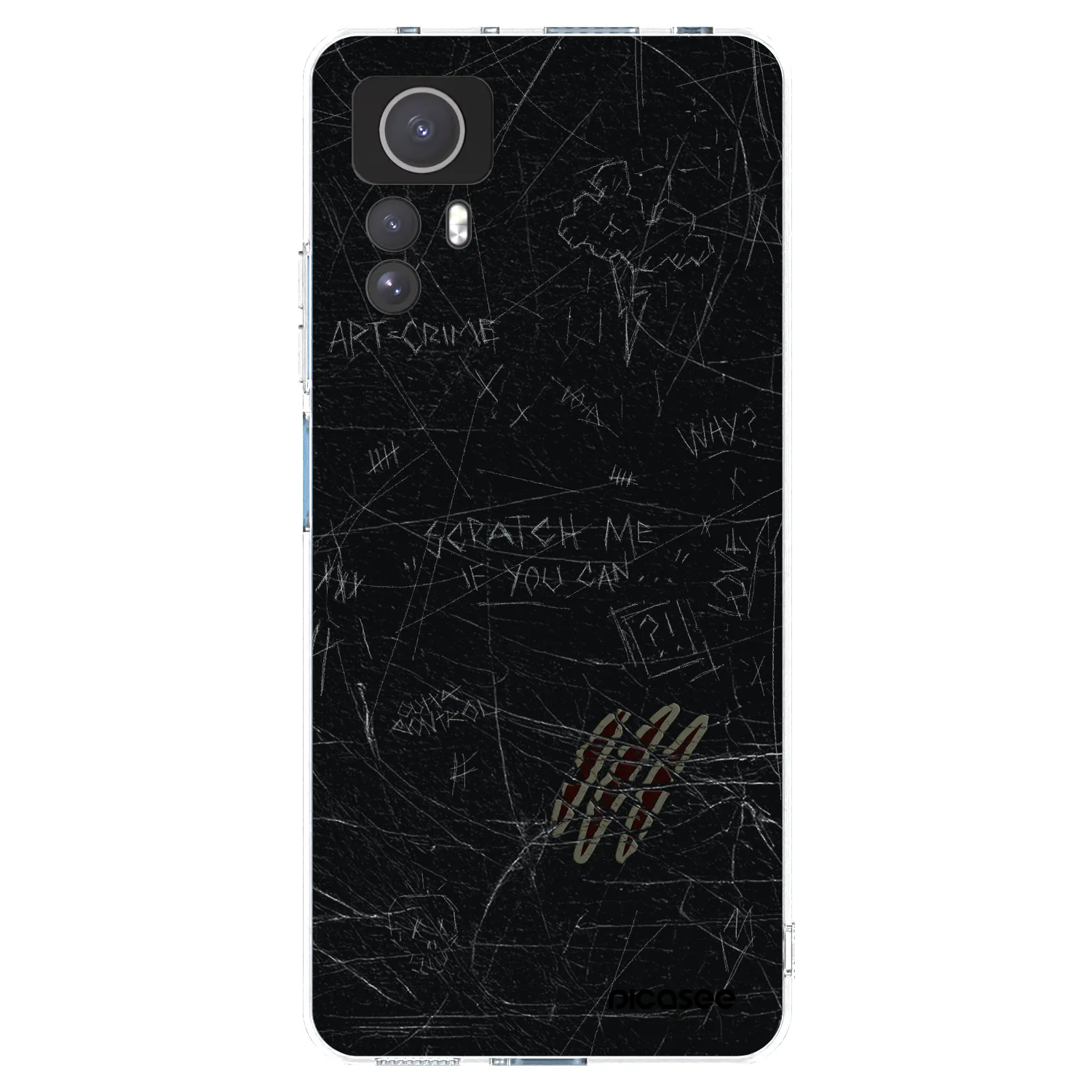 Picasee Xiaomi Redmi Note 12S Hülle - Transparentes Silikon - SCRATCH