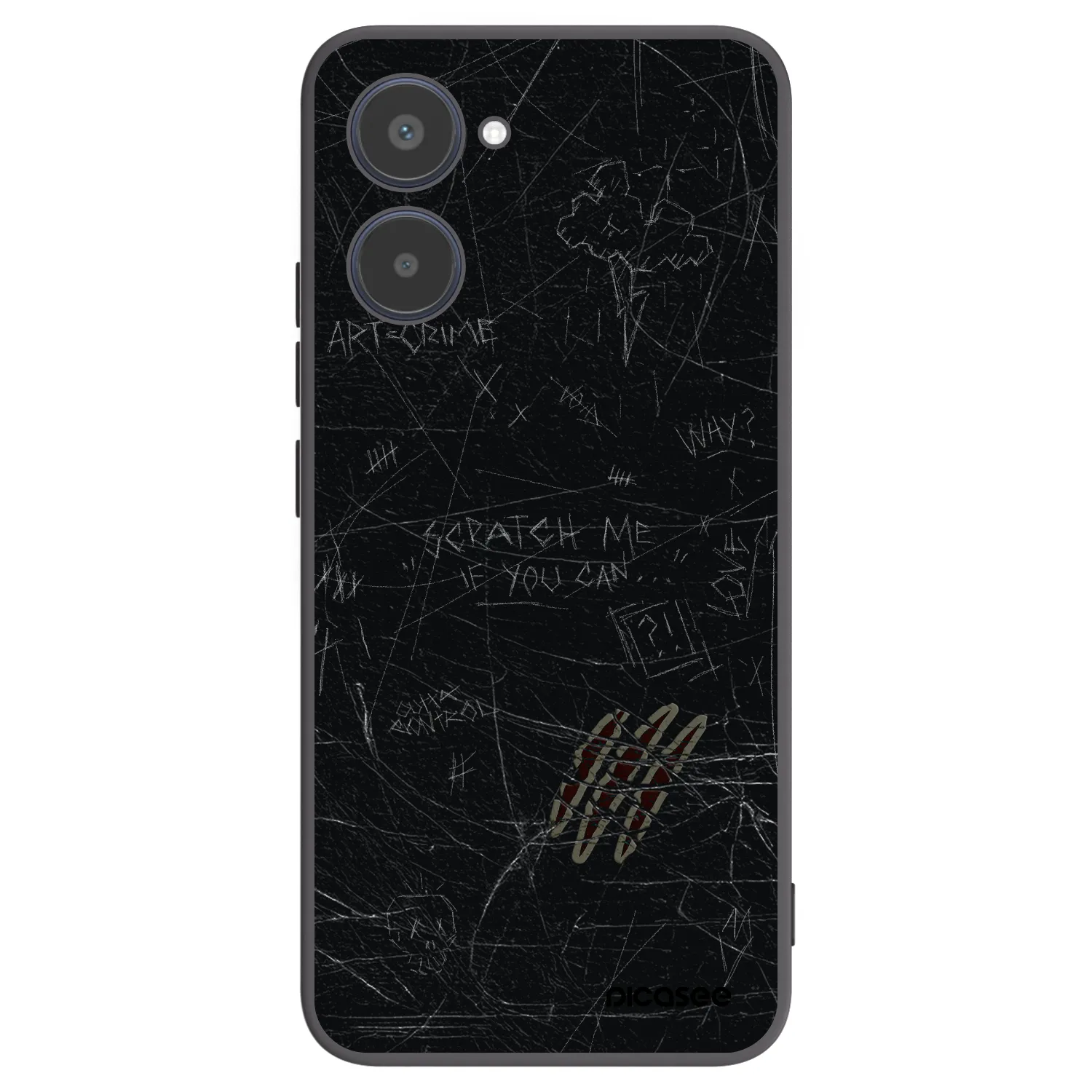 Picasee Realme 10 4G Hülle - Schwarzes Silikon - SCRATCH