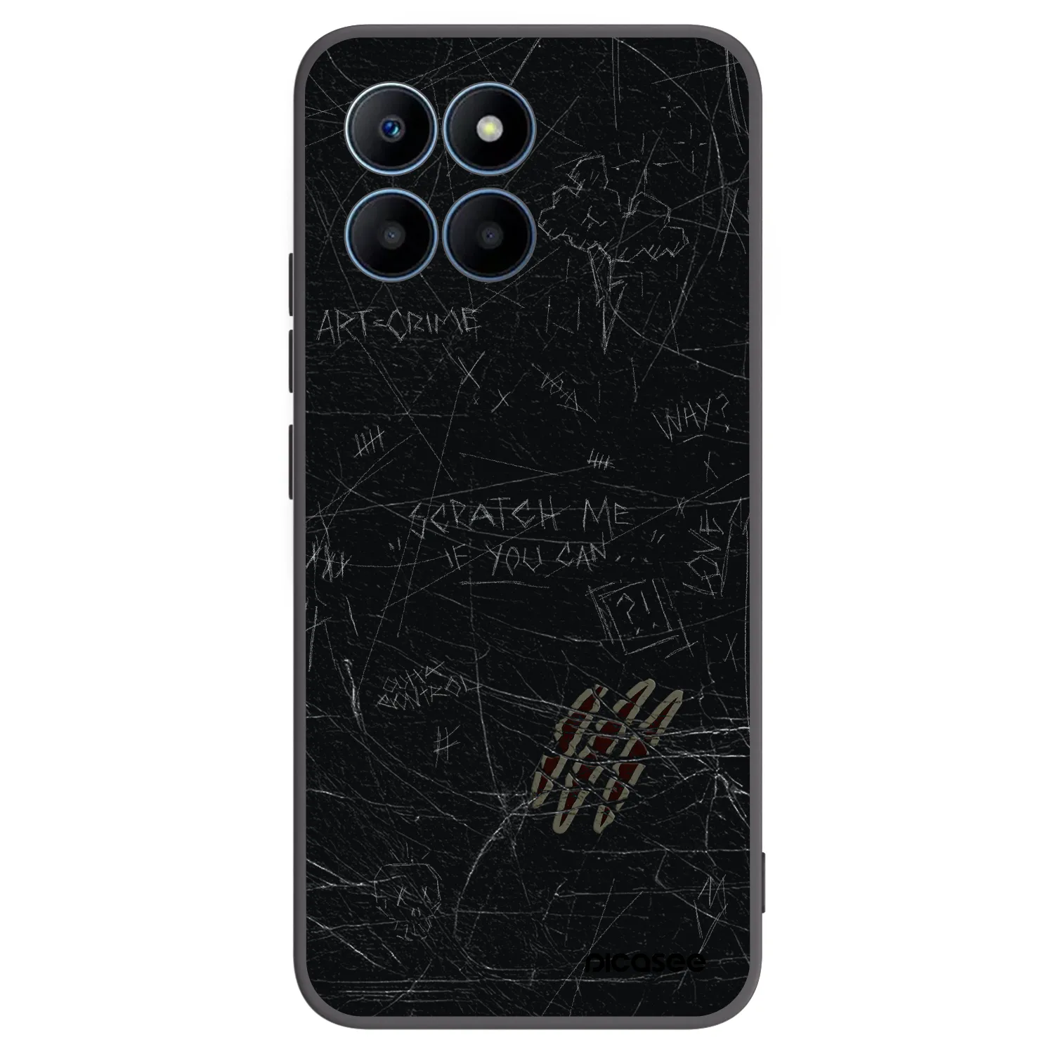 Picasee Honor 70 Lite Hülle - Schwarzes Silikon - SCRATCH