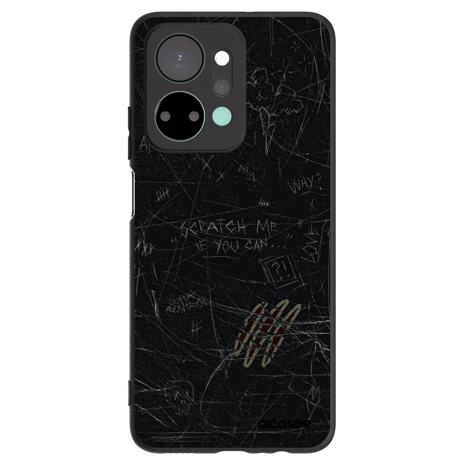 Picasee Honor X7a Hülle - Schwarzes Silikon - SCRATCH