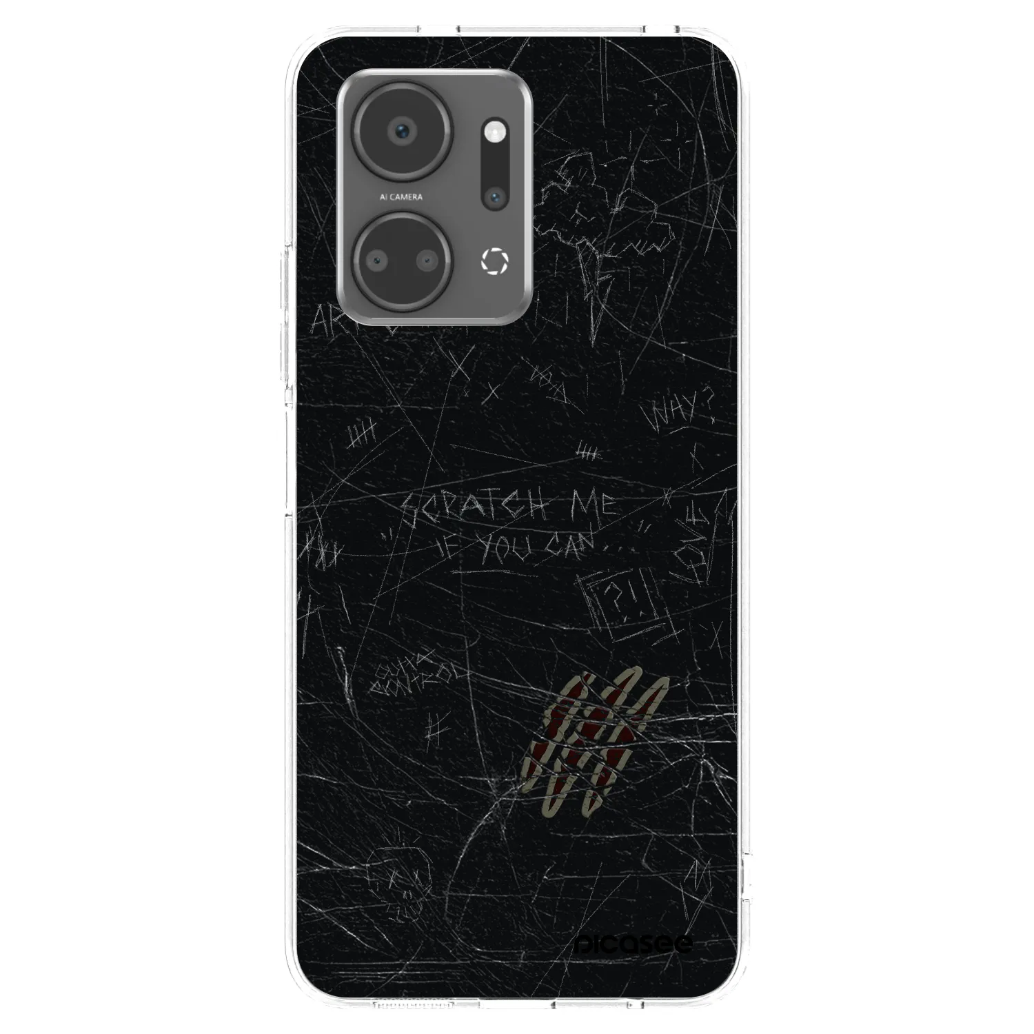 Picasee Honor X7a Hülle - Transparentes Silikon - SCRATCH