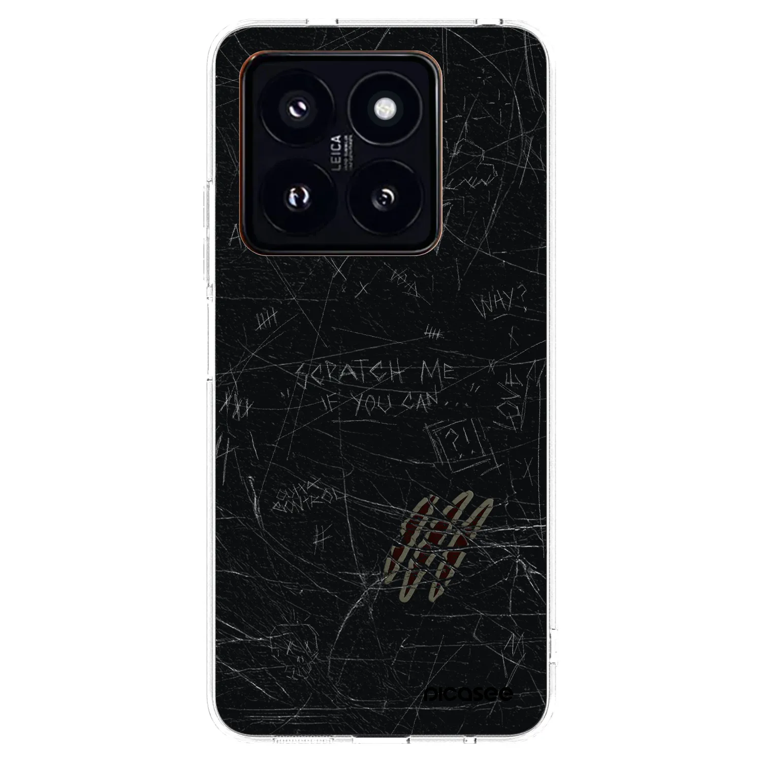 Picasee Xiaomi 14 Pro Hülle - Transparentes Silikon - SCRATCH