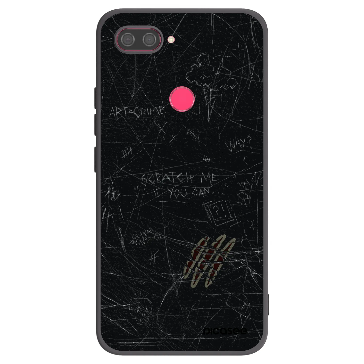 Picasee Xiaomi Mi 8 Lite Hülle - Schwarzes Silikon - SCRATCH