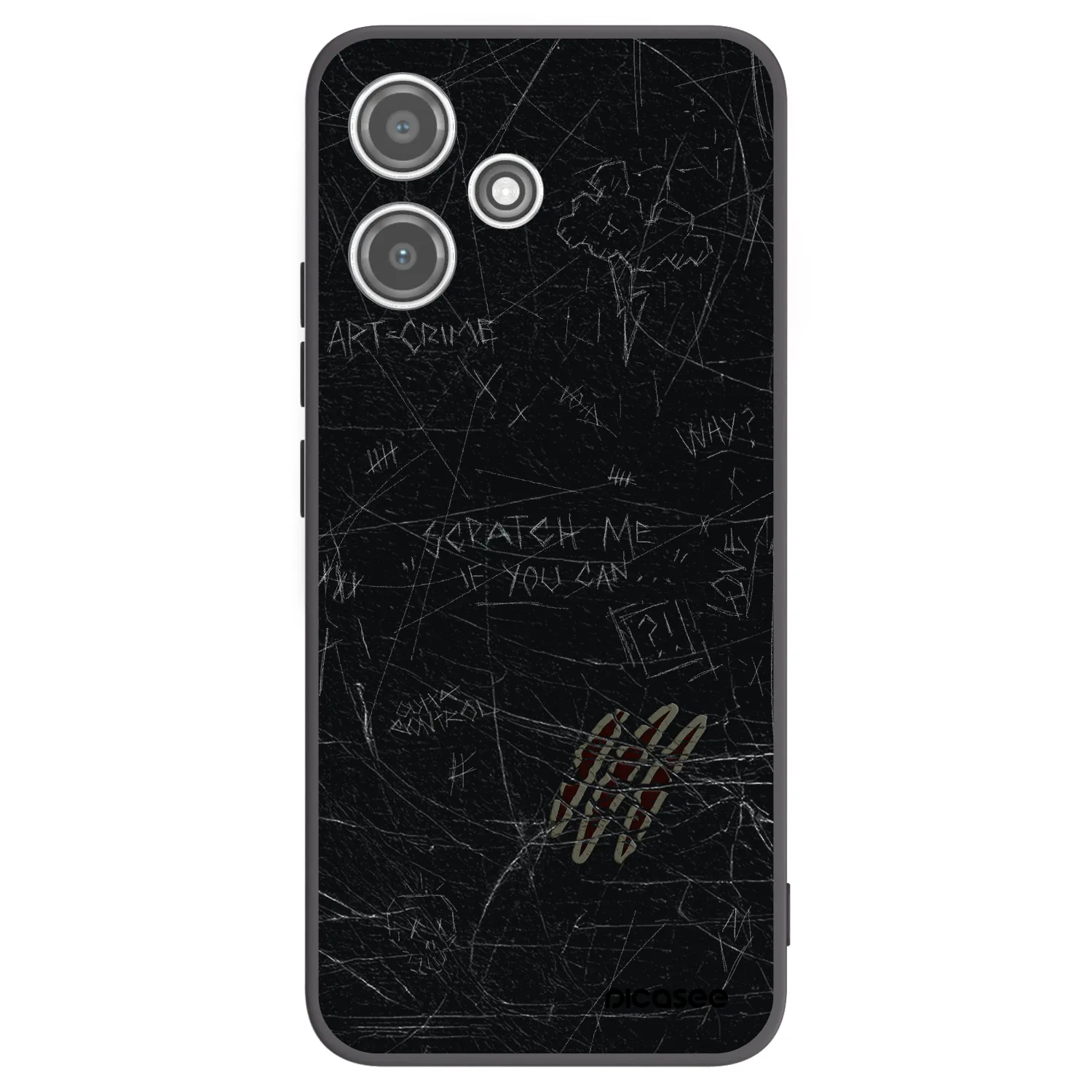 Picasee Xiaomi Redmi 12 5G Hülle - Schwarzes Silikon - SCRATCH