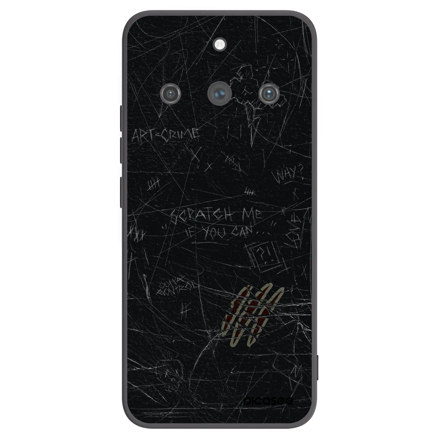 Picasee Realme 11 Pro+ Hülle - Schwarzes Silikon - SCRATCH