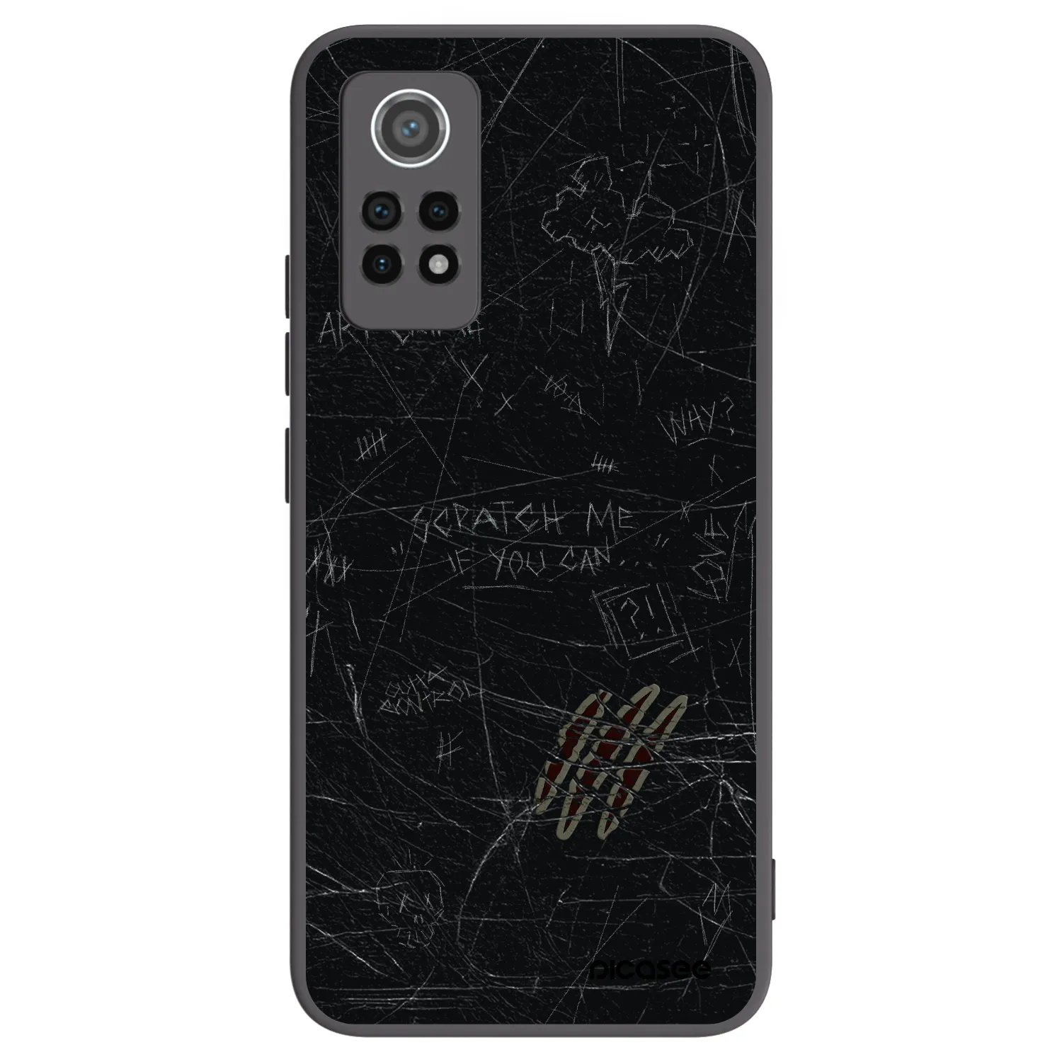 Picasee Xiaomi Redmi Note 12 Pro 4G Hülle - Schwarzes Silikon - SCRATCH
