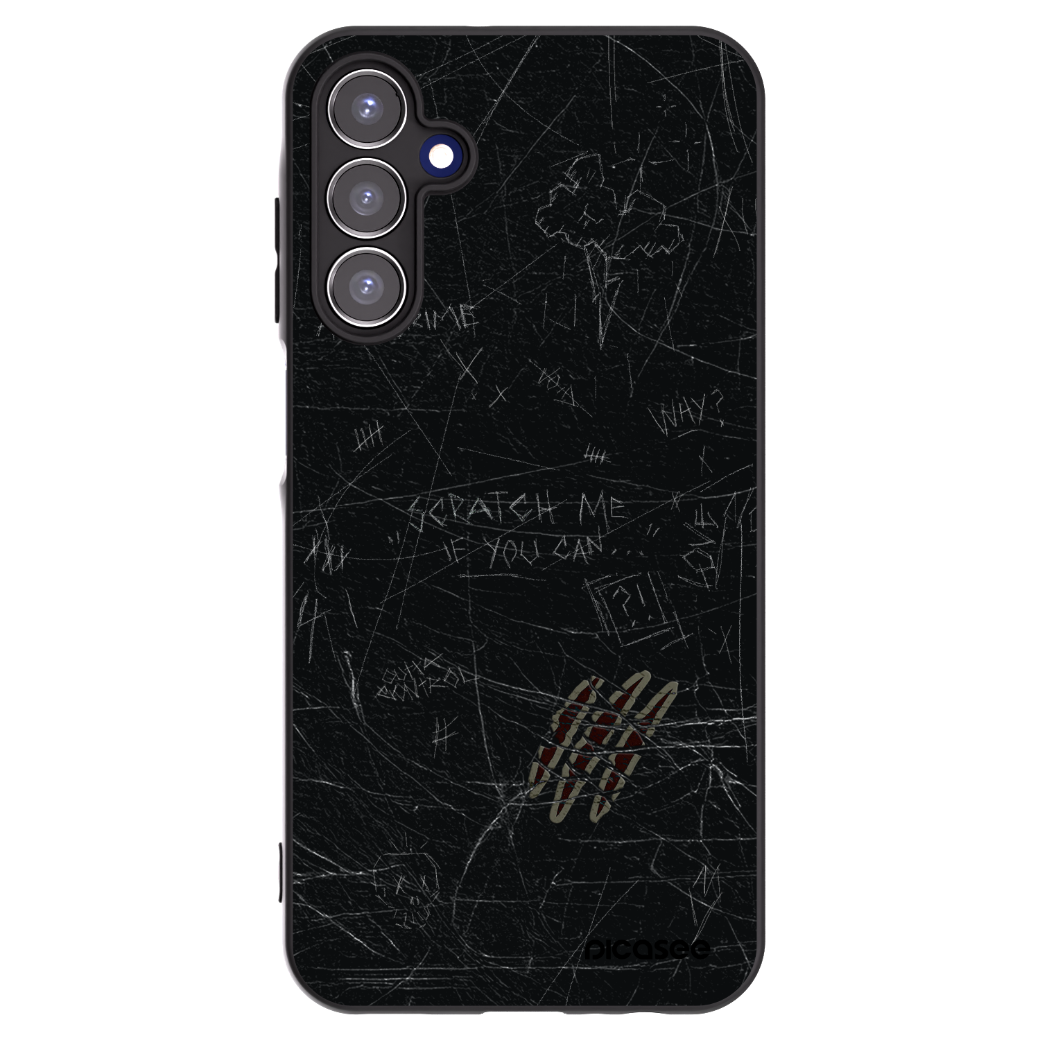 Picasee Samsung Galaxy A15 A155F 4G Hülle - Schwarzes Silikon - SCRATCH