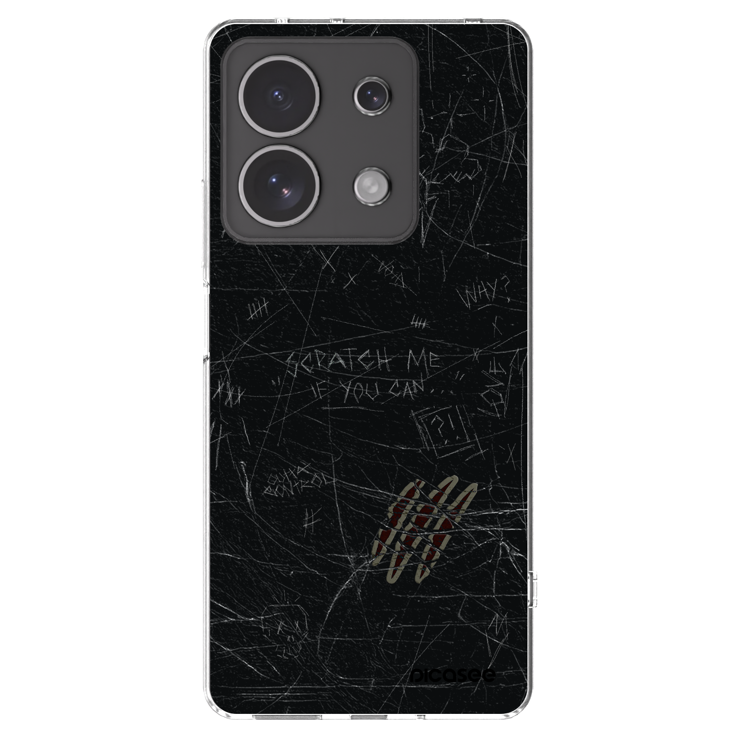 Picasee Xiaomi Redmi Note 13 4G Hülle - Transparentes Silikon - SCRATCH