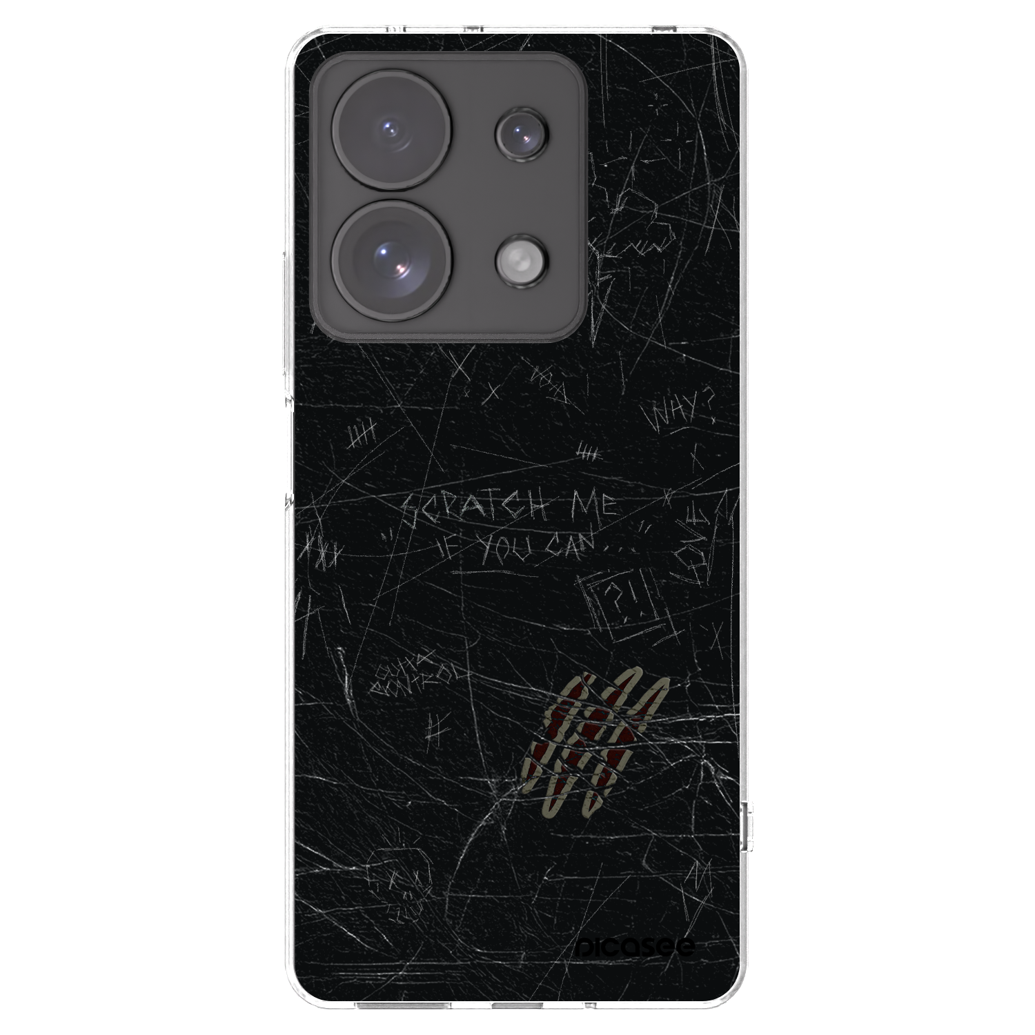 Picasee Xiaomi Redmi Note 13 Pro 4G Hülle - Transparentes Silikon - SCRATCH
