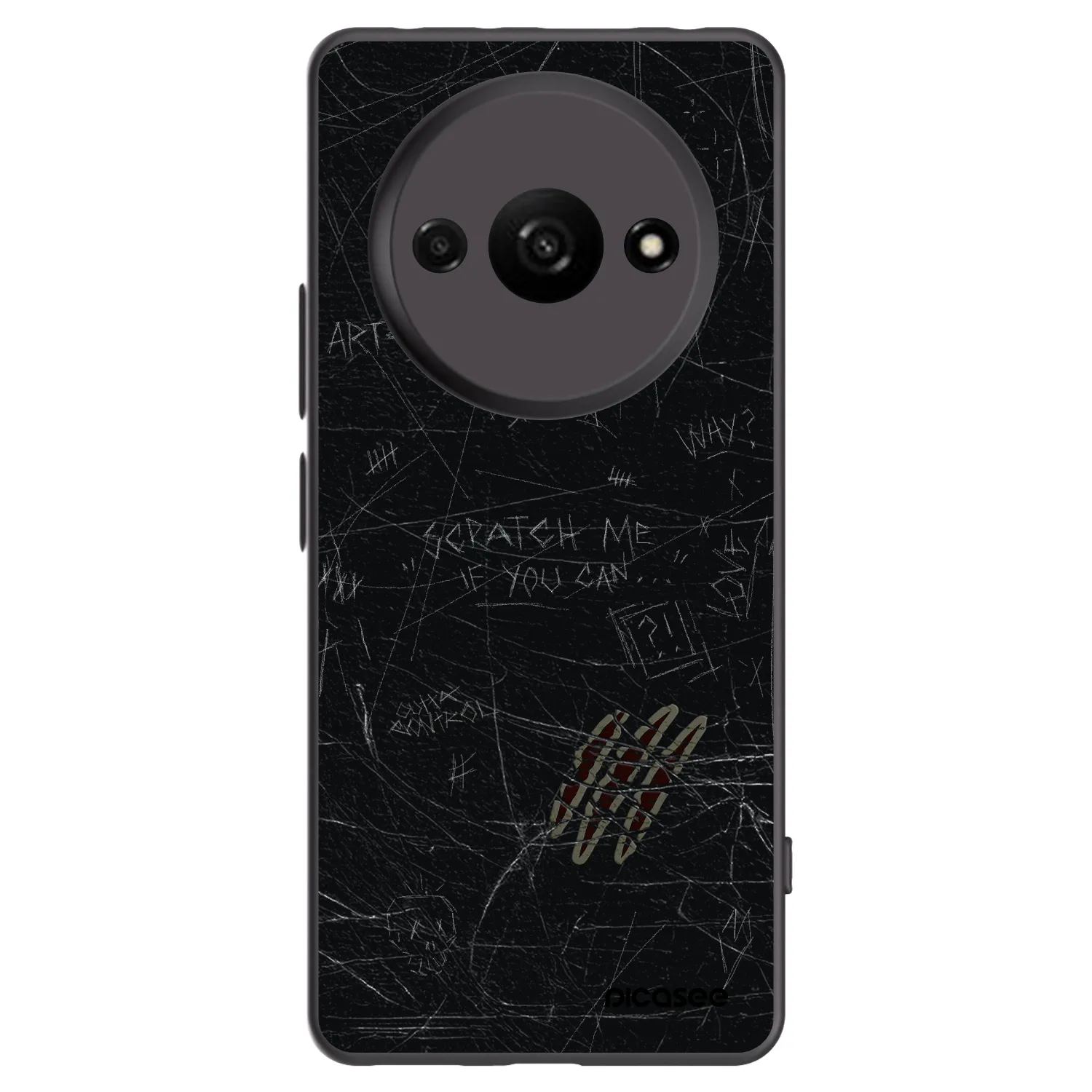 Picasee Xiaomi Redmi A3 Hülle - Schwarzes Silikon - SCRATCH