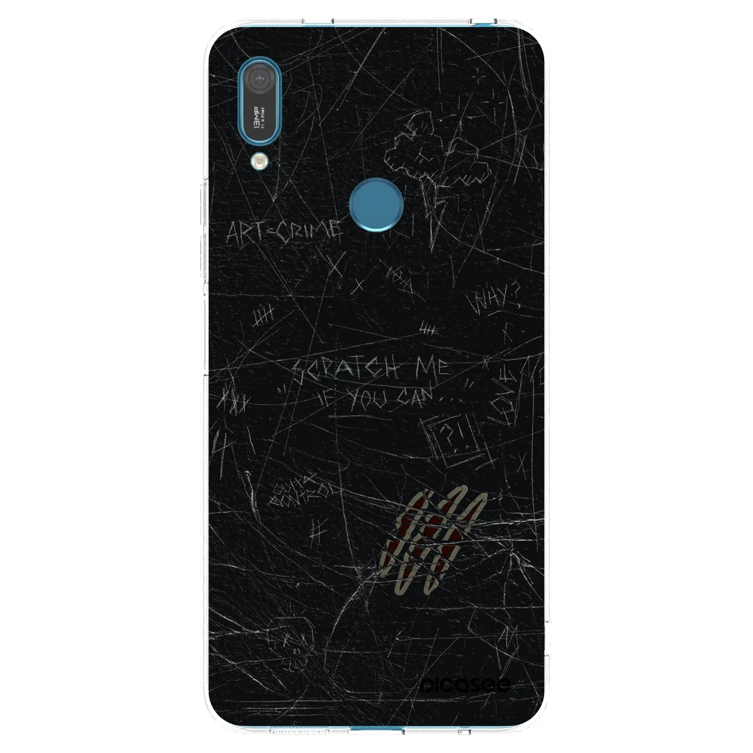 Picasee Huawei Y7 2019 Hülle - Transparentes Silikon - SCRATCH