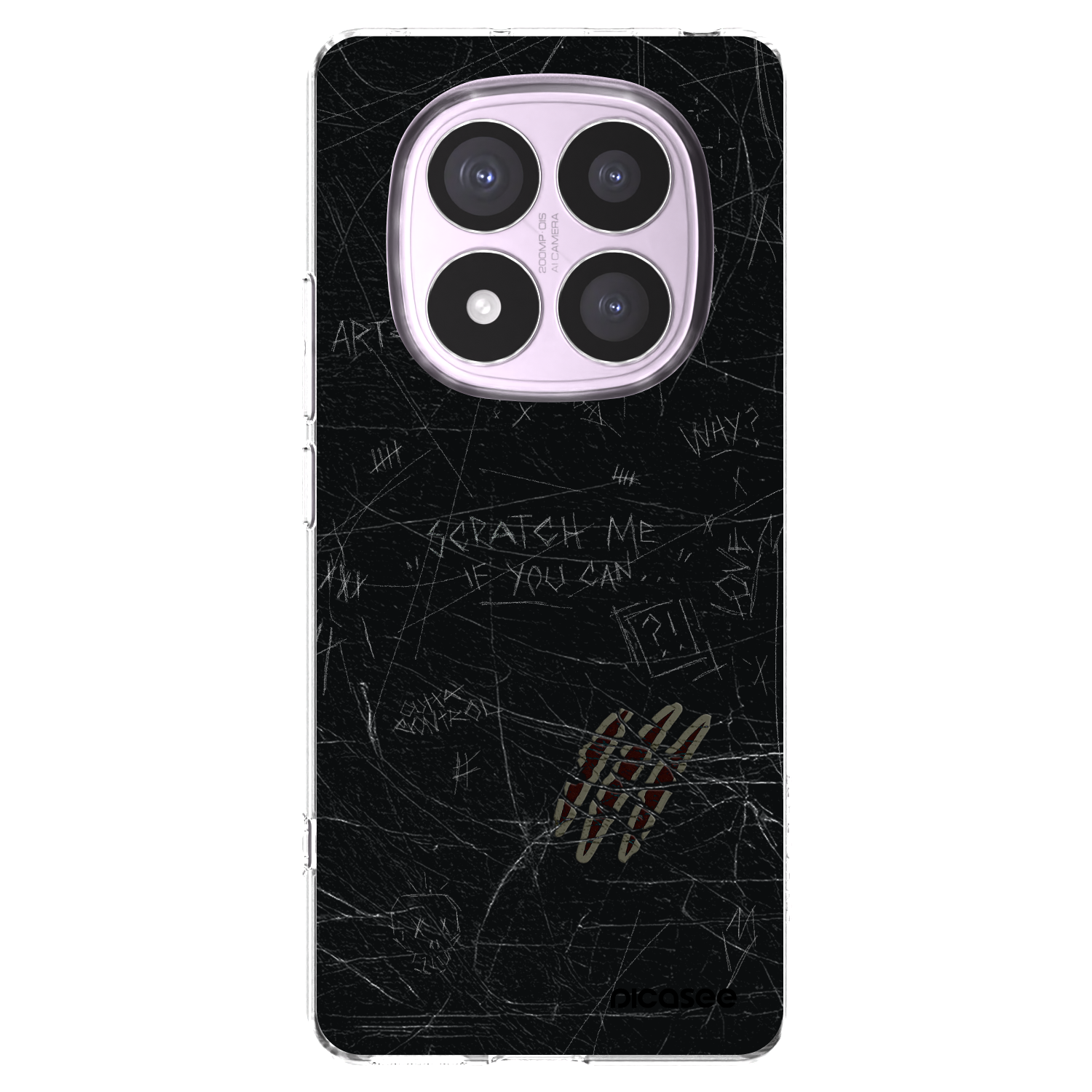 Picasee Xiaomi Redmi Note 14 Pro 4G Hülle - Transparentes Silikon - SCRATCH