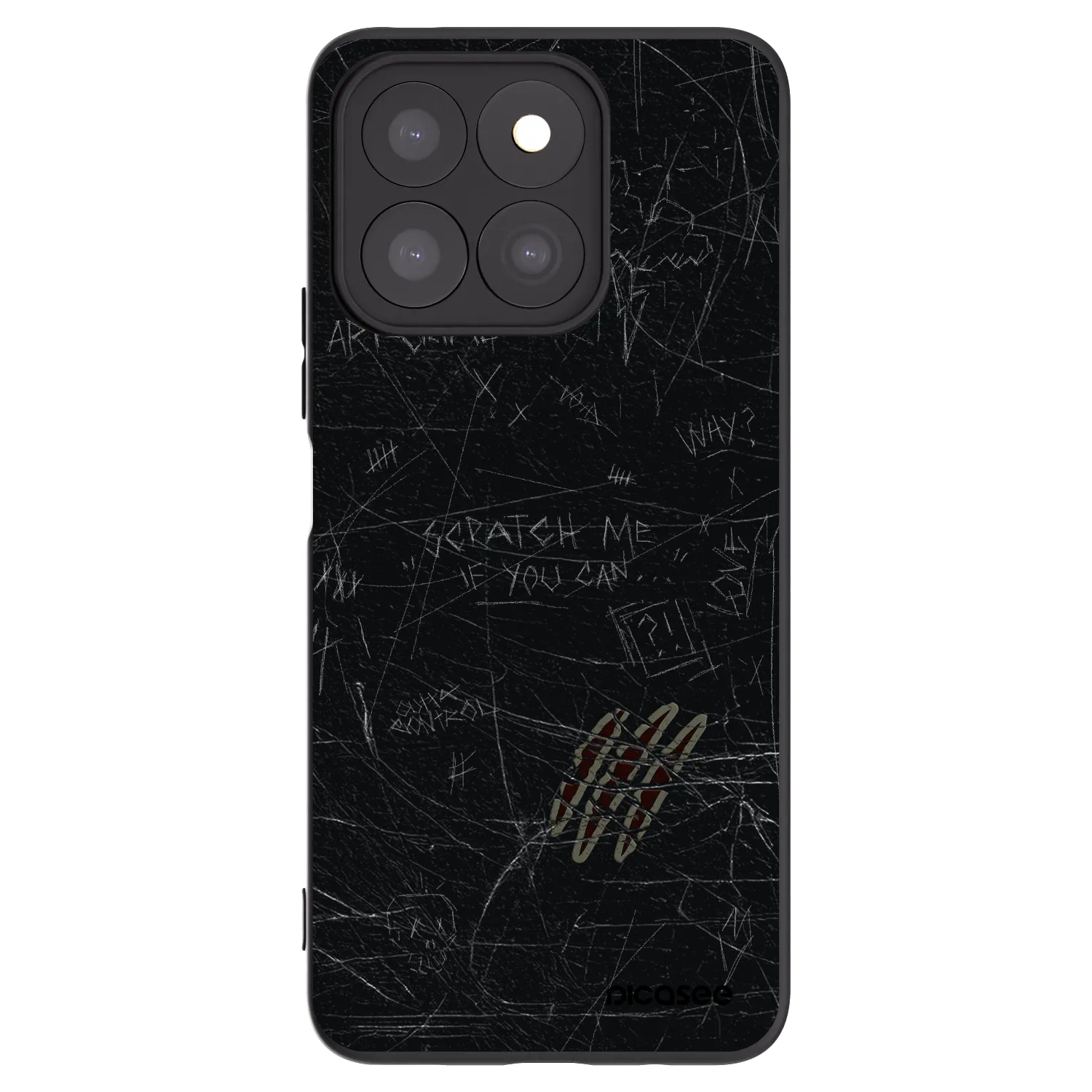 Picasee Honor X8c Hülle - Schwarzes Silikon - SCRATCH