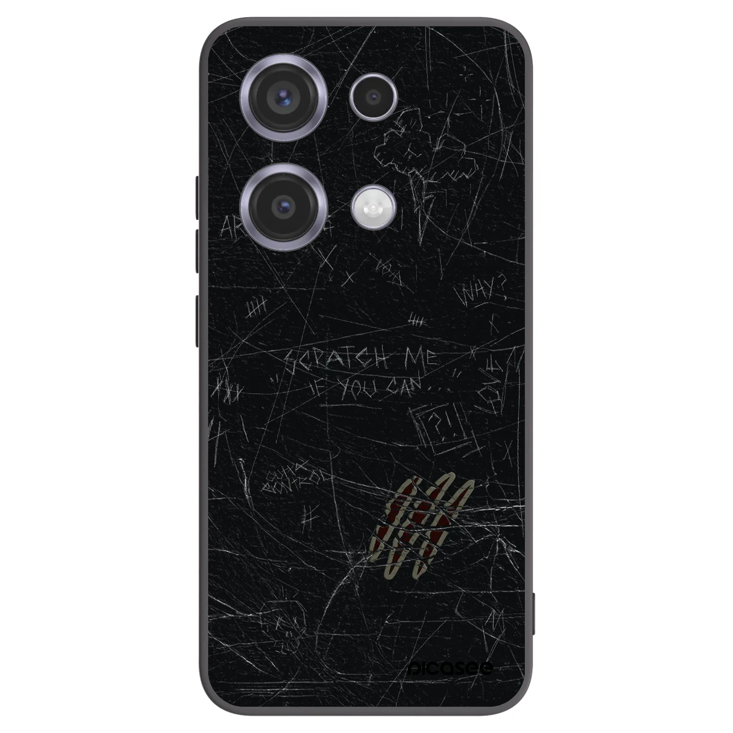 Picasee Xiaomi Redmi Note 14S Hülle - Schwarzes Silikon - SCRATCH