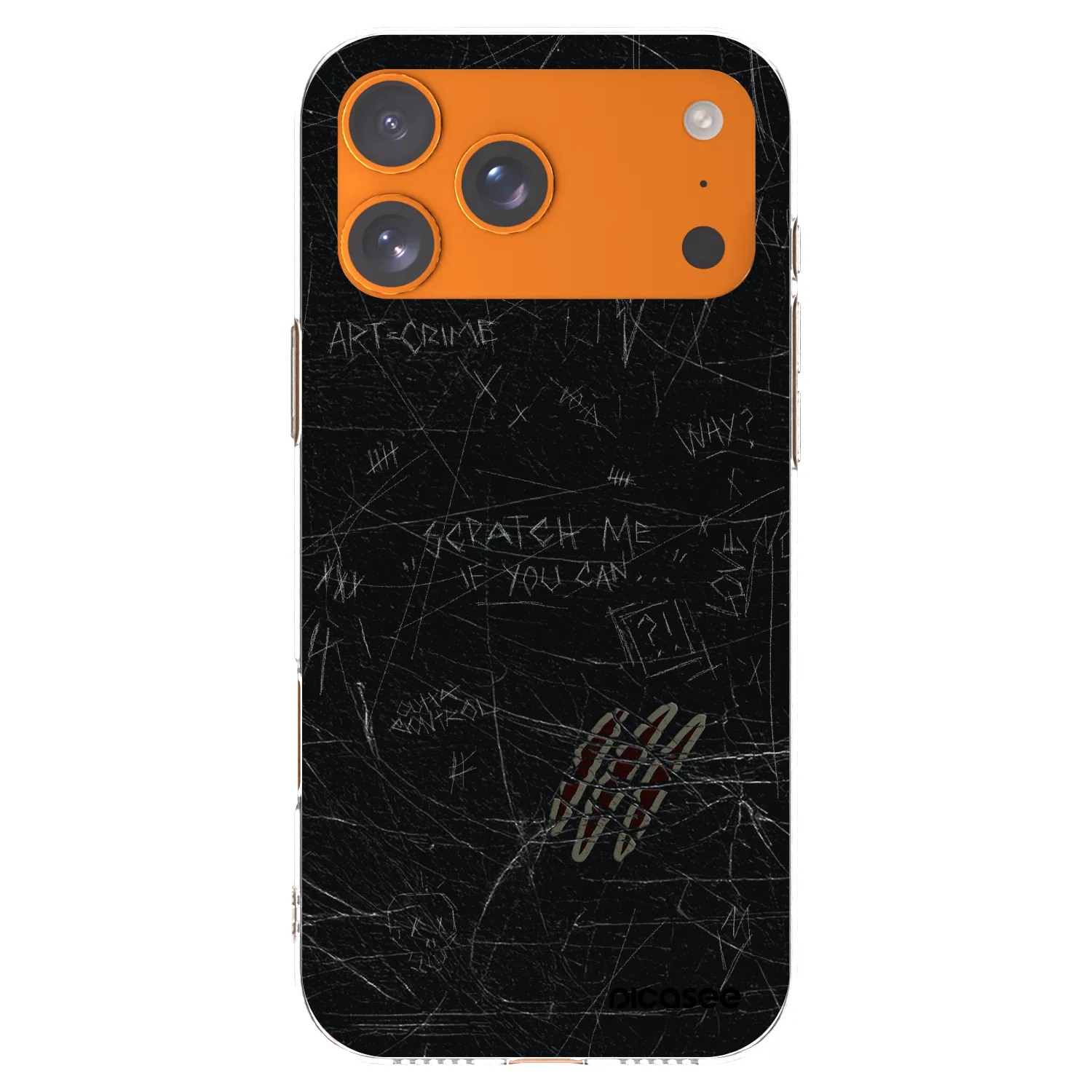 Picasee Apple iPhone 17 Pro Max Hülle - Transparentes Silikon - SCRATCH