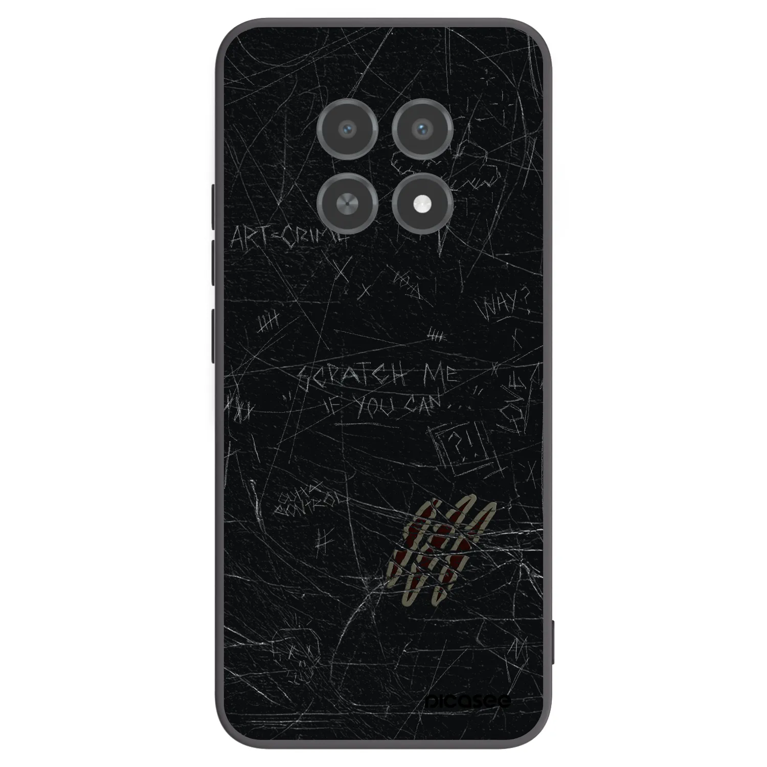 Picasee Realme 12X Hülle - Schwarzes Silikon - SCRATCH