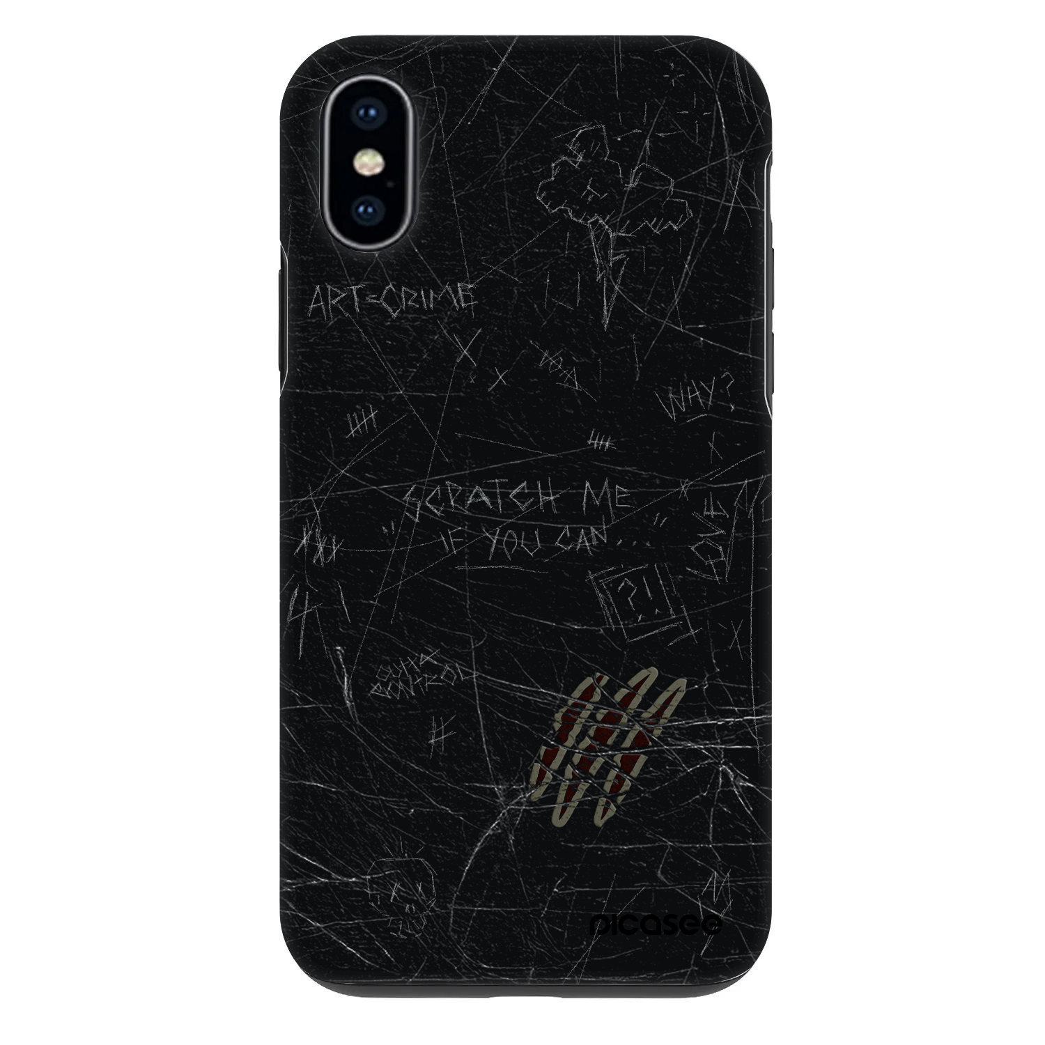 Picasee Fashion Case für Apple iPhone X/XS - SCRATCH