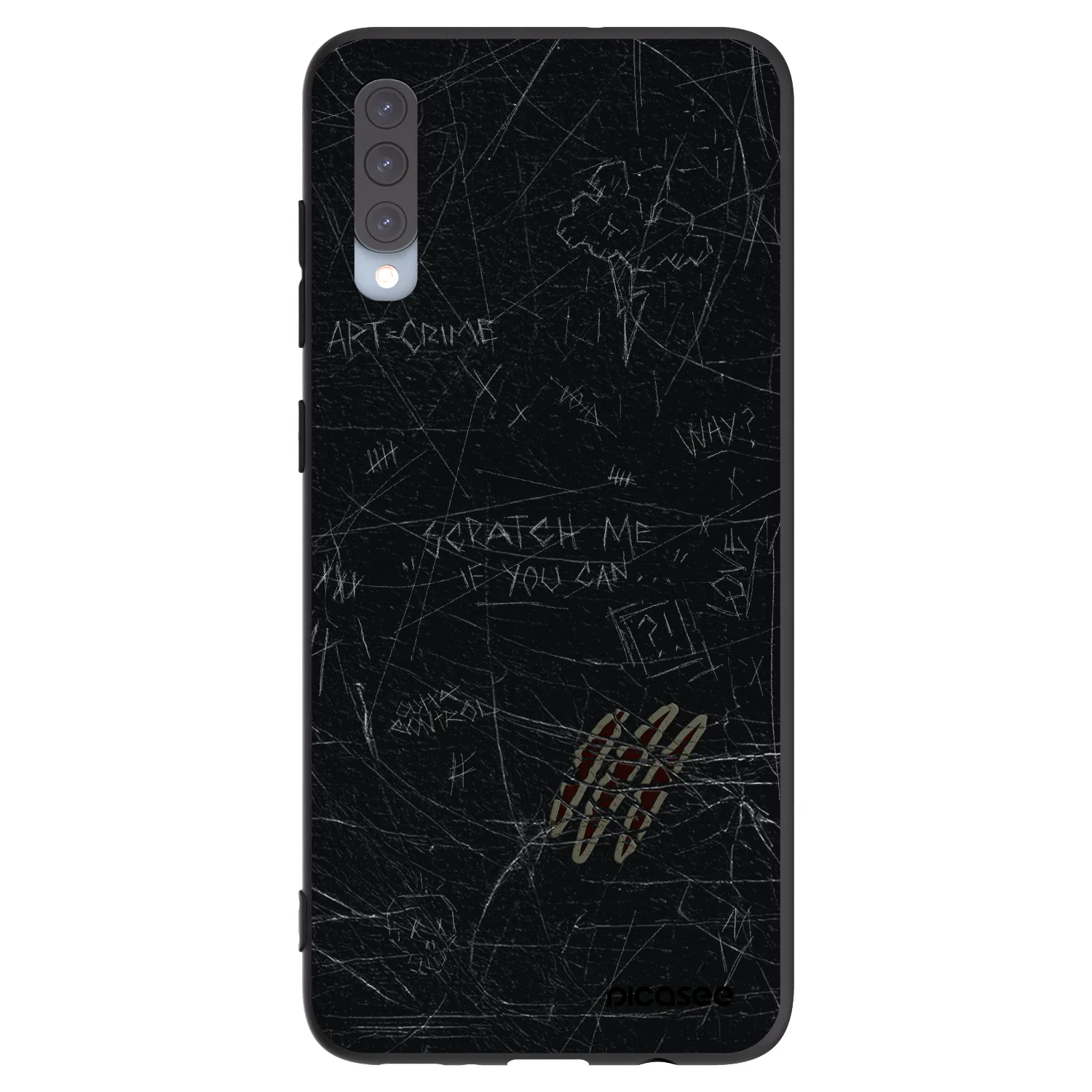 Picasee Samsung Galaxy A70 A705F Hülle - Schwarzes Silikon - SCRATCH