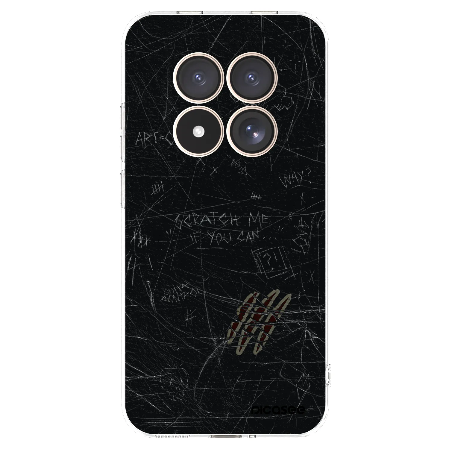 Picasee Xiaomi Redmi Note 15 Pro 4G Hülle - Transparentes Silikon - SCRATCH
