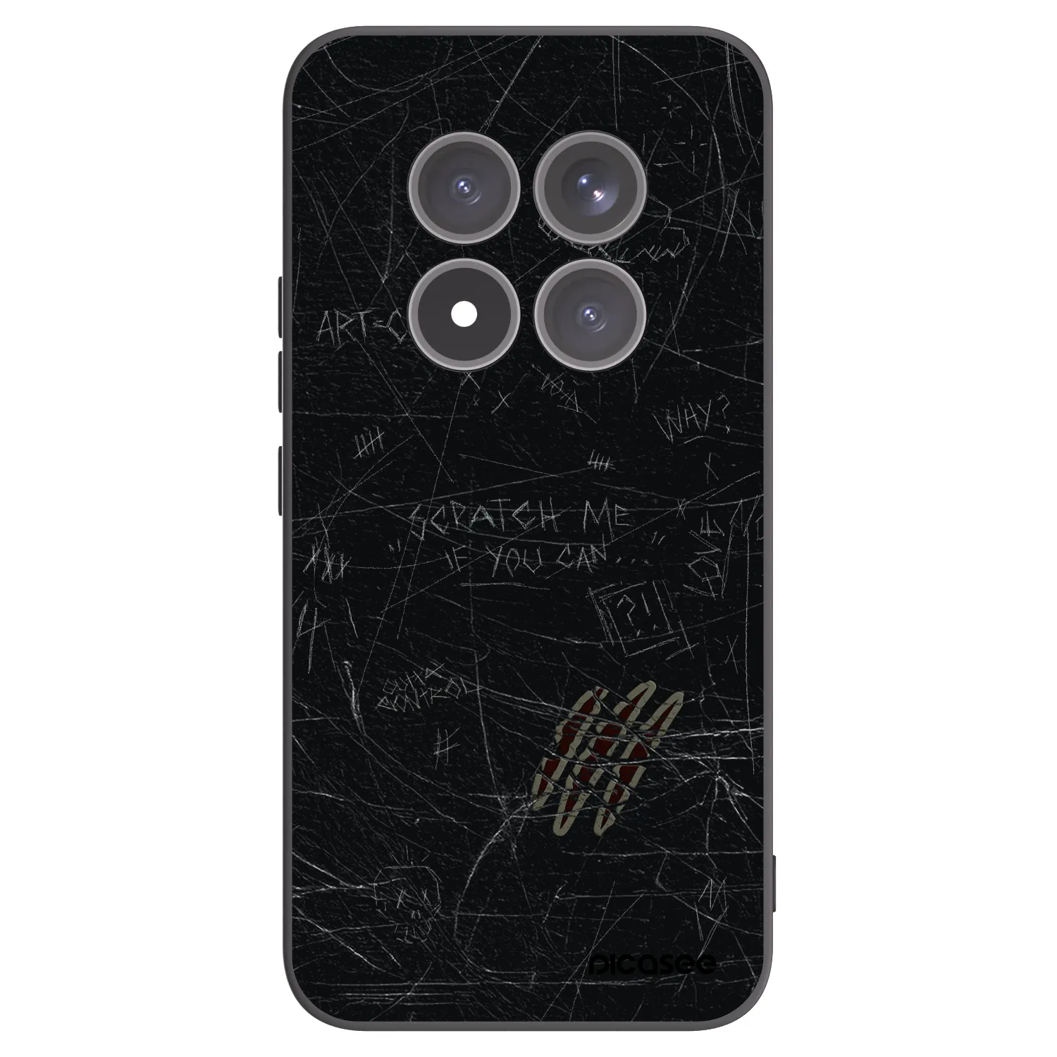 Picasee Xiaomi Redmi Note 15 Pro+ Hülle - Schwarzes Silikon - SCRATCH