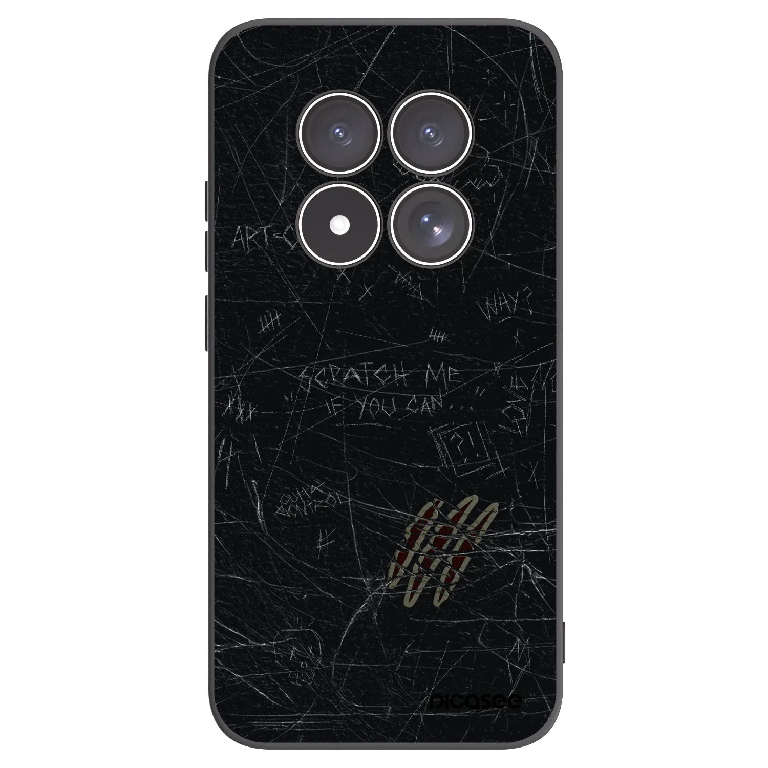 Picasee Xiaomi Redmi Note 15 Pro 5G Hülle - Schwarzes Silikon - SCRATCH